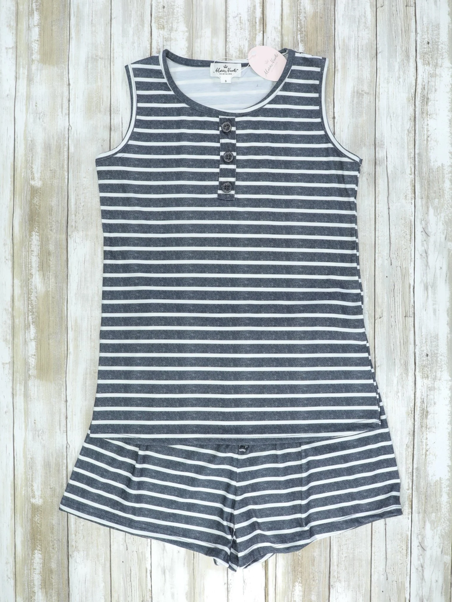 Mom & Me Black Striped Loungewear Set - Image 3