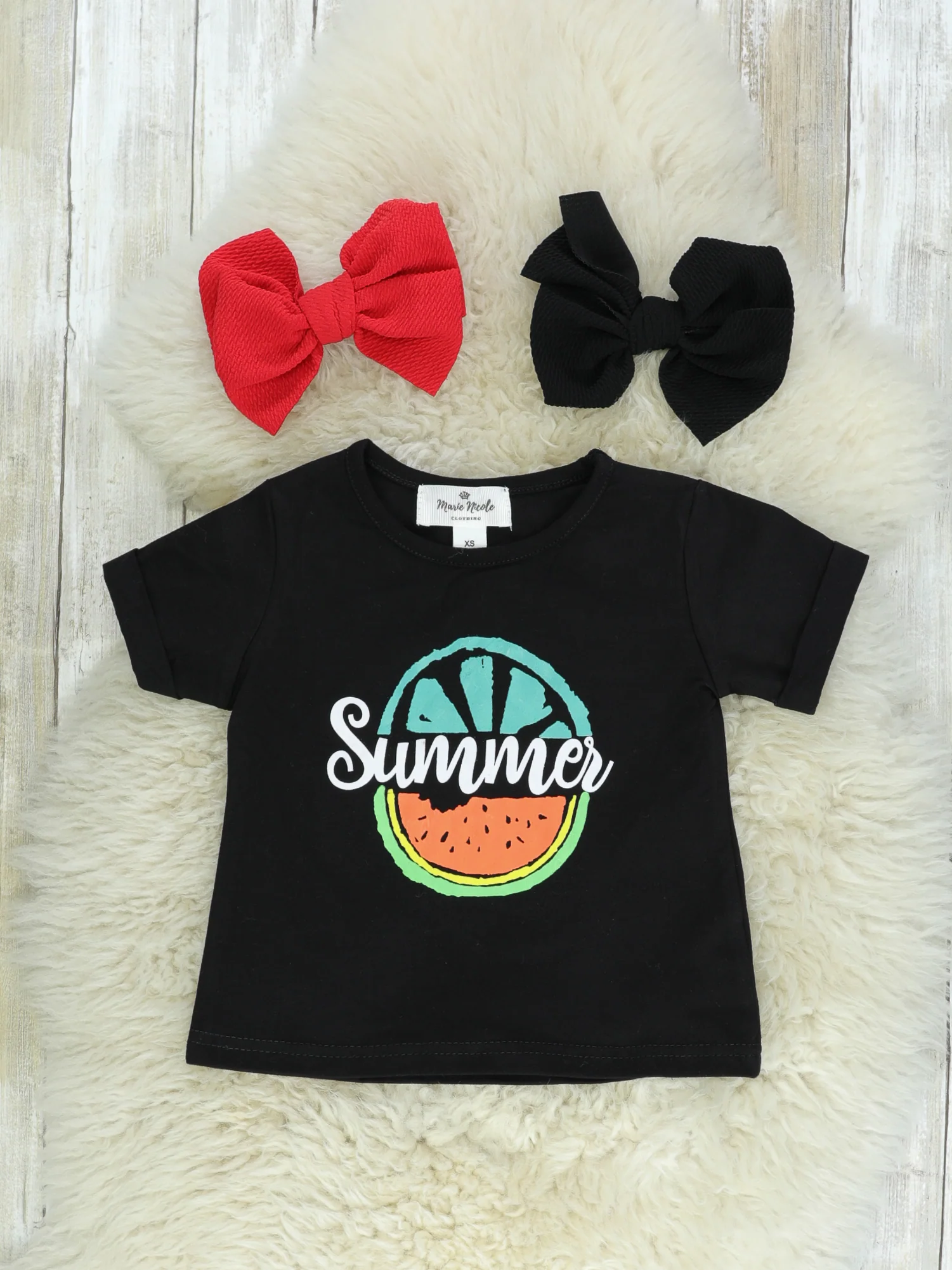 Mom & Me Black Summer Watermelon Shirts - Image 2