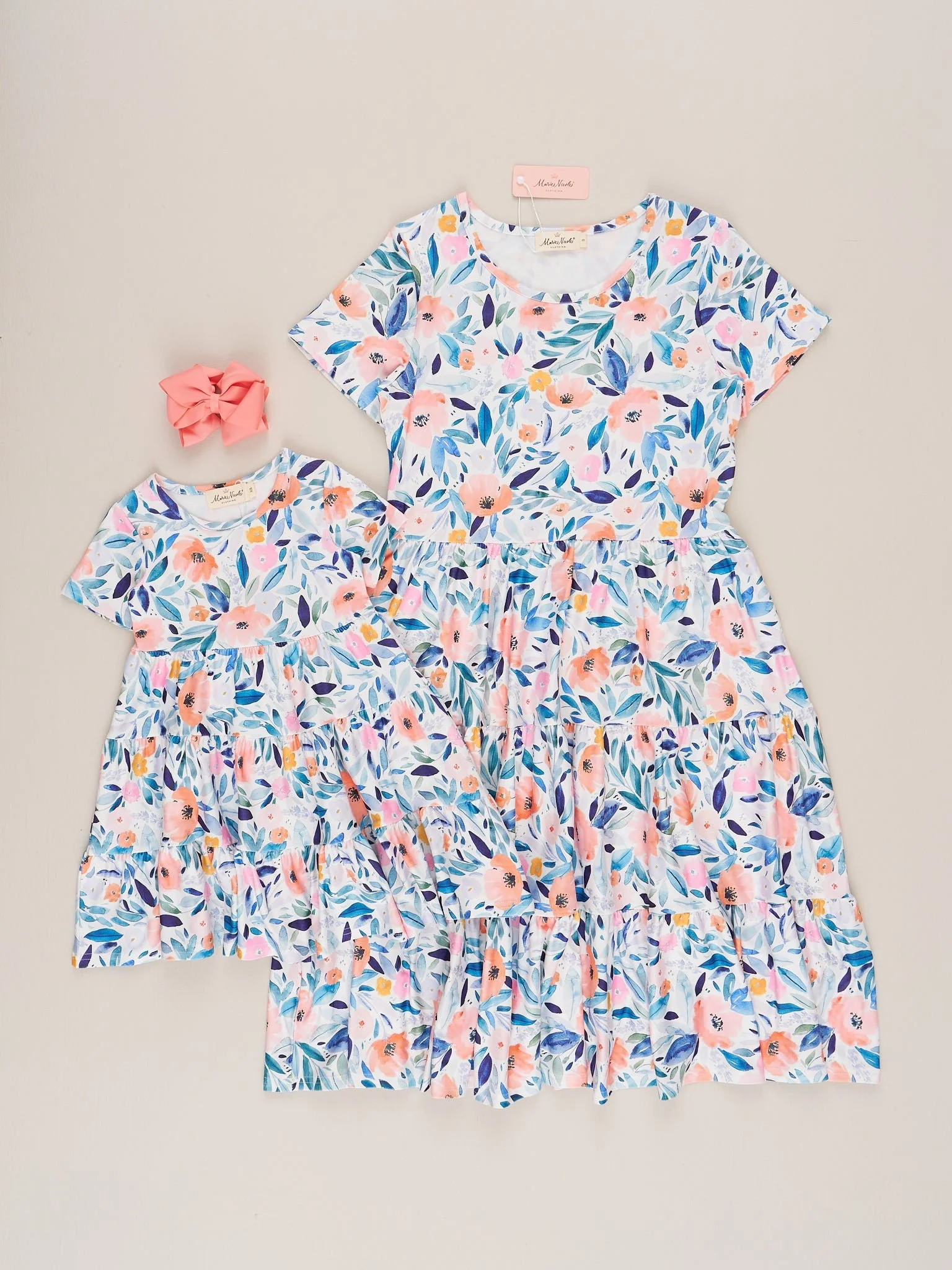 Mom & Me Blushing Susie Tiered Dress