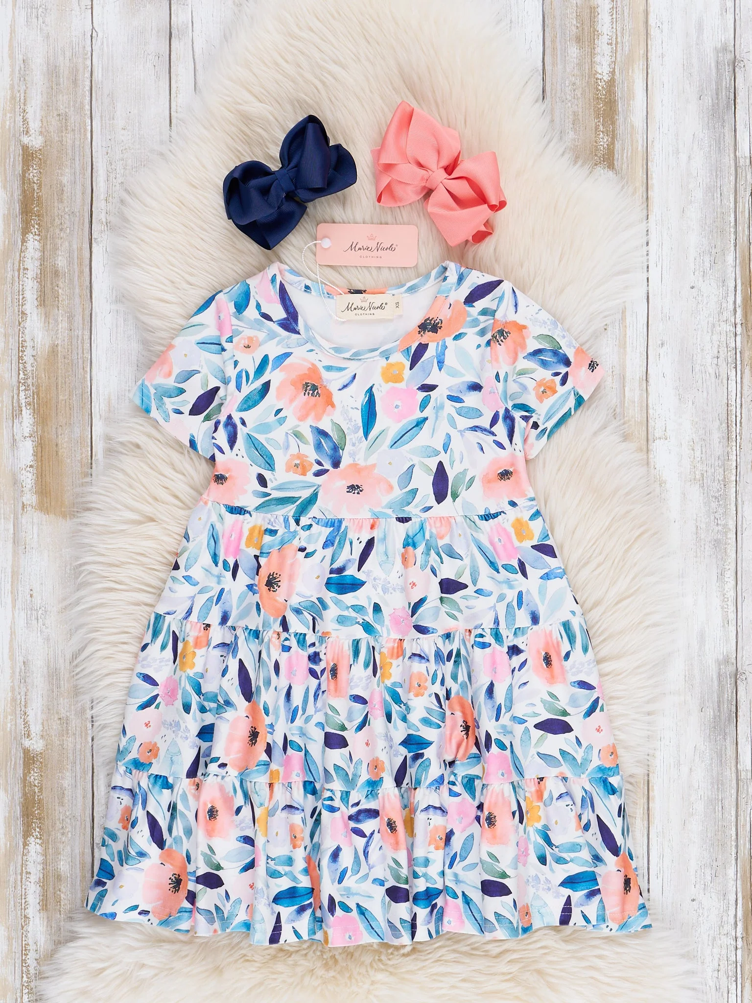 Mom & Me Blushing Susie Tiered Dress - Image 3