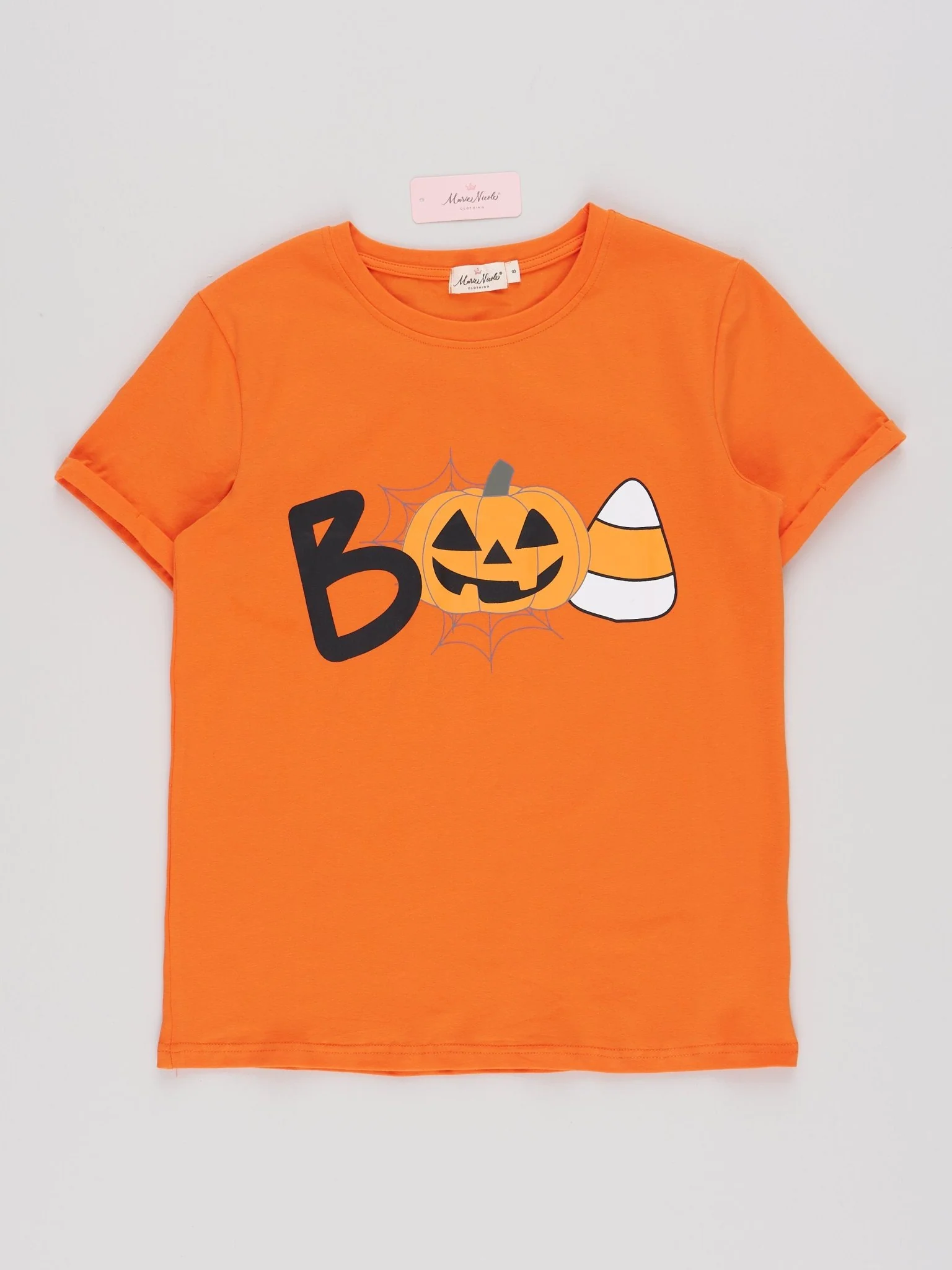 Mom & Me Bright Orange "Boo" Shirt - Image 3