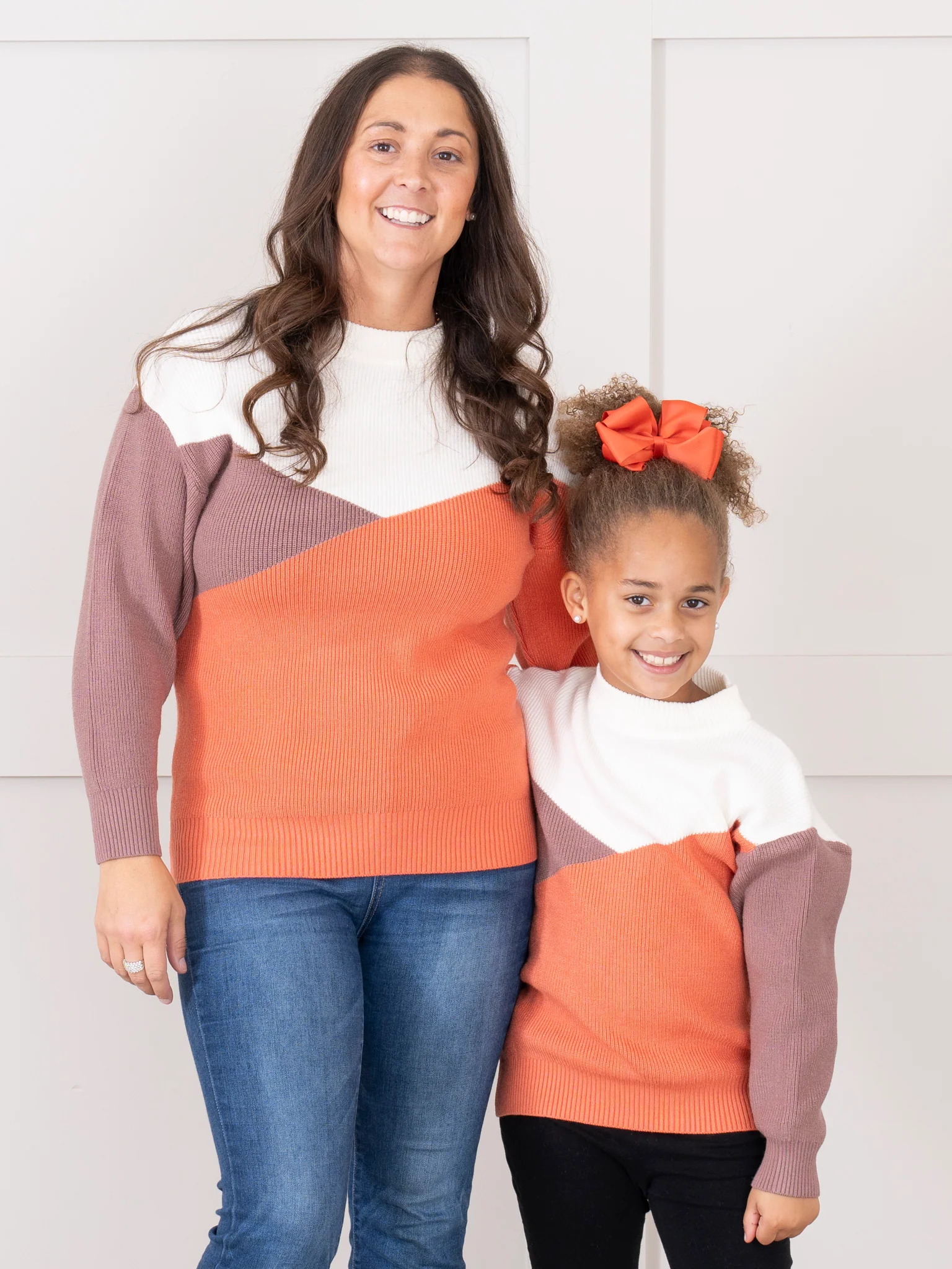 Mom & Me Cinnamon Geometric Mock Neck Sweater - Image 10