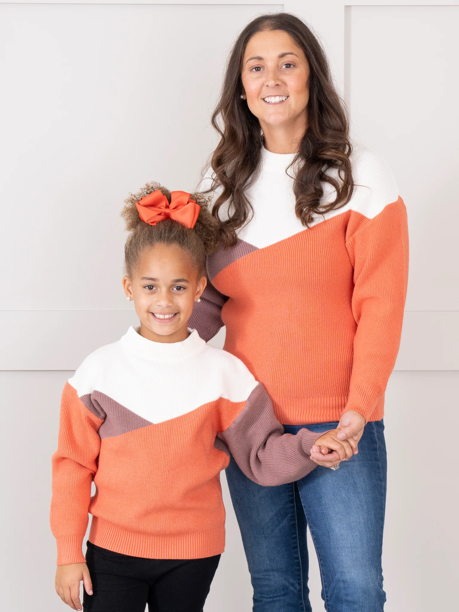 Mom & Me Cinnamon Geometric Mock Neck Sweater - Image 2