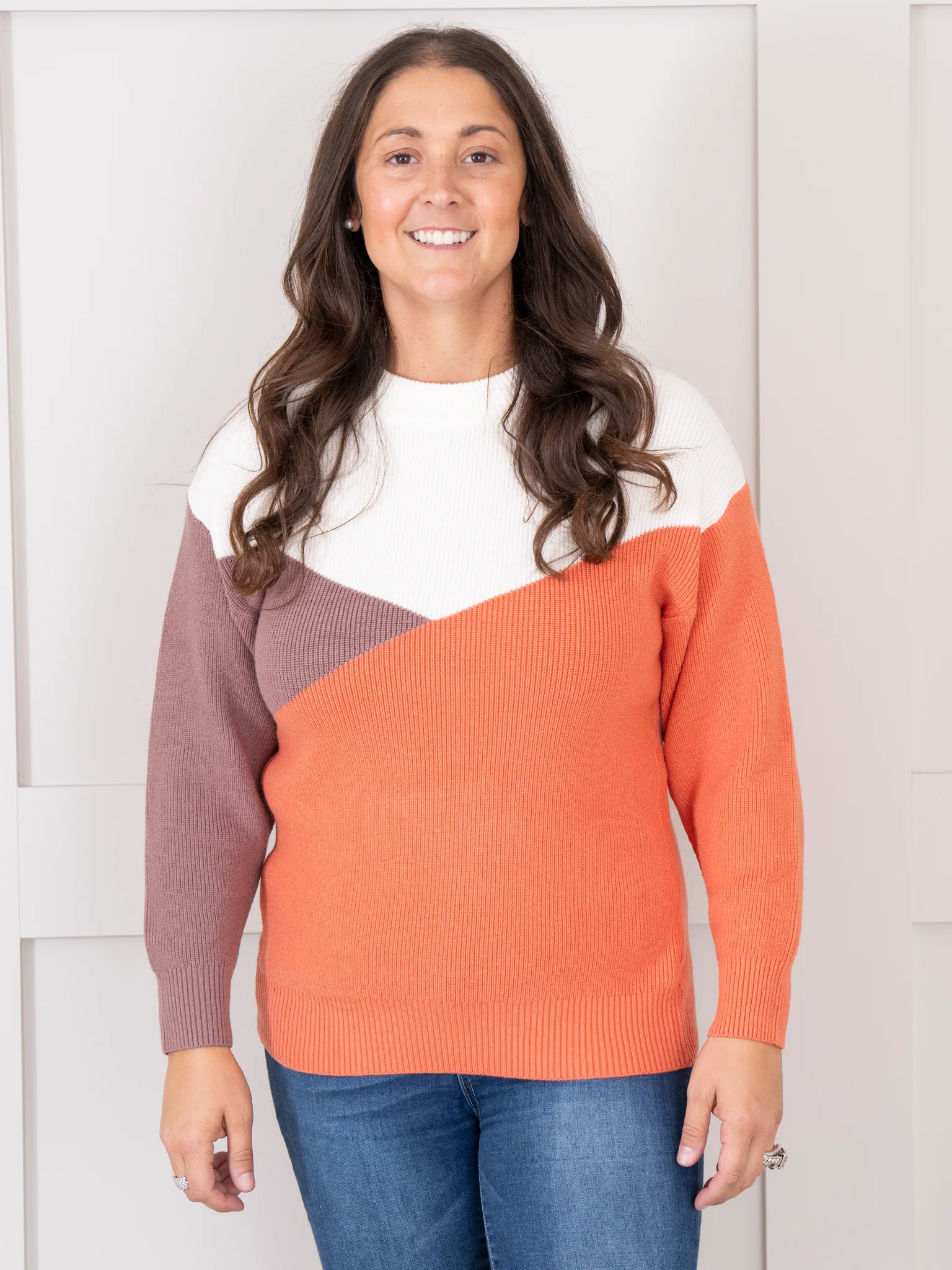 Mom & Me Cinnamon Geometric Mock Neck Sweater - Image 7