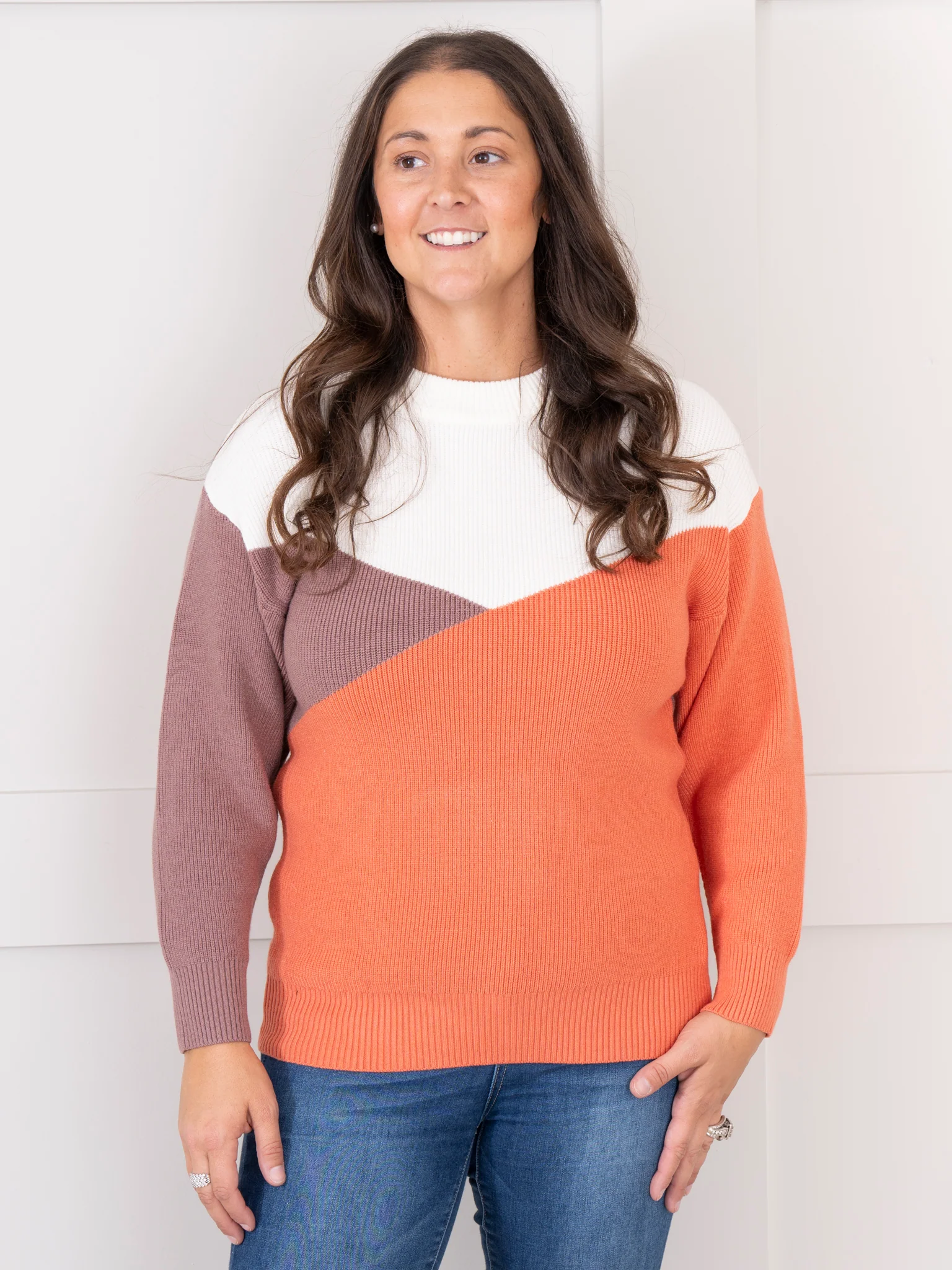 Mom & Me Cinnamon Geometric Mock Neck Sweater - Image 8