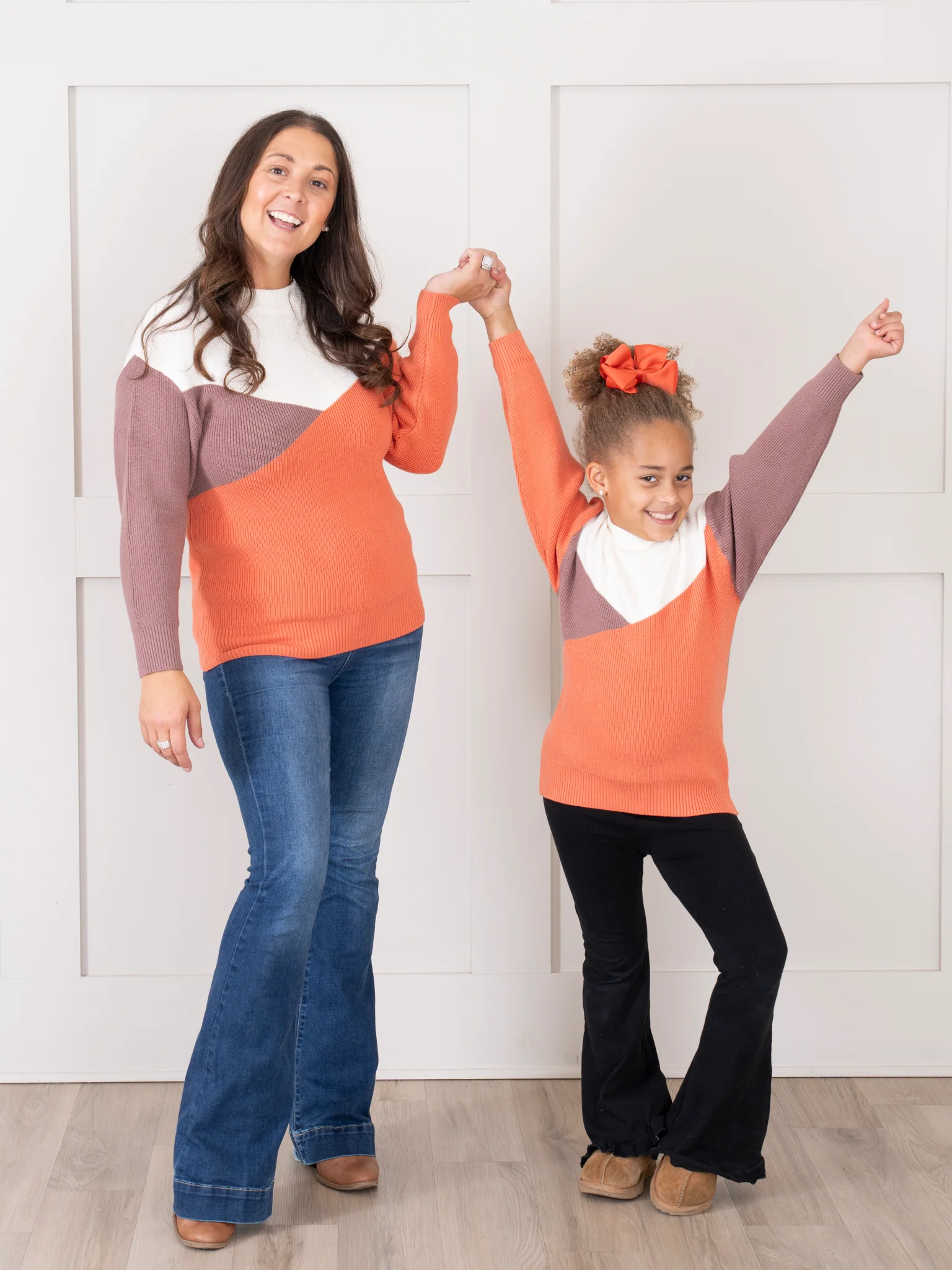 Mom & Me Cinnamon Geometric Mock Neck Sweater - Image 9