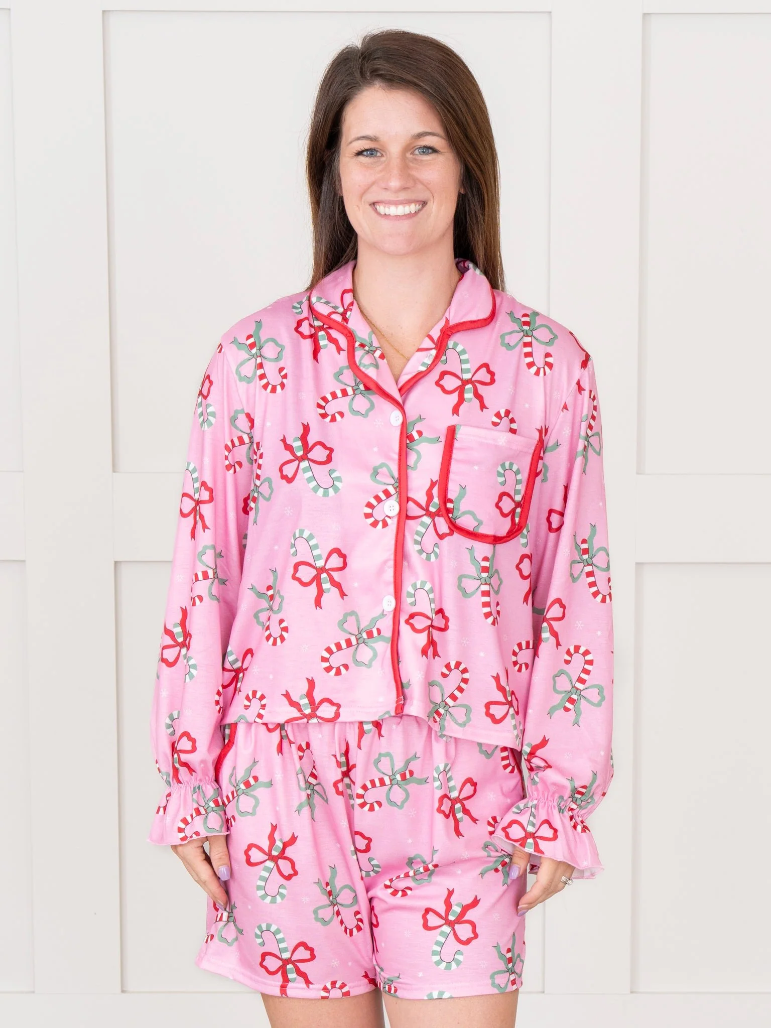 Mom & Me Candy Cane Cutie Cropped Pajamas - Image 4