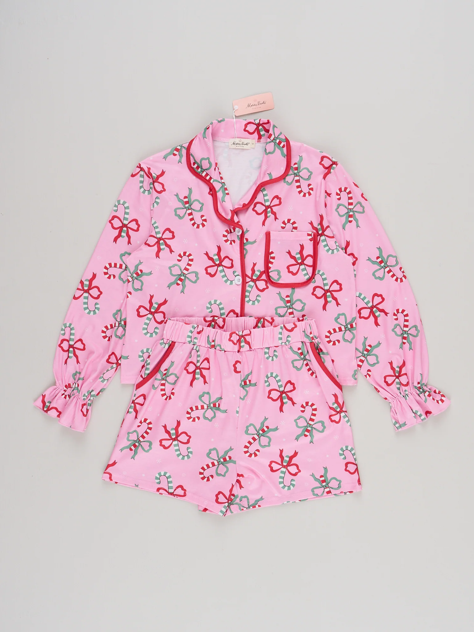 Mom & Me Candy Cane Cutie Cropped Pajamas - Image 5