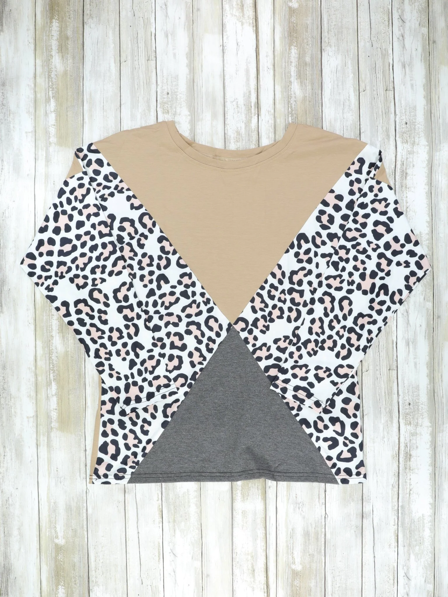 Mom & Me Cheetah Triangle Crewneck Shirt - Image 3