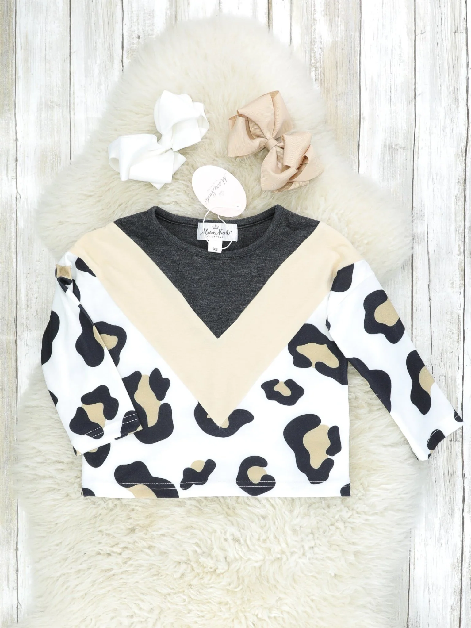 Mom & Me Colorblock Leopard Shirt - Image 2
