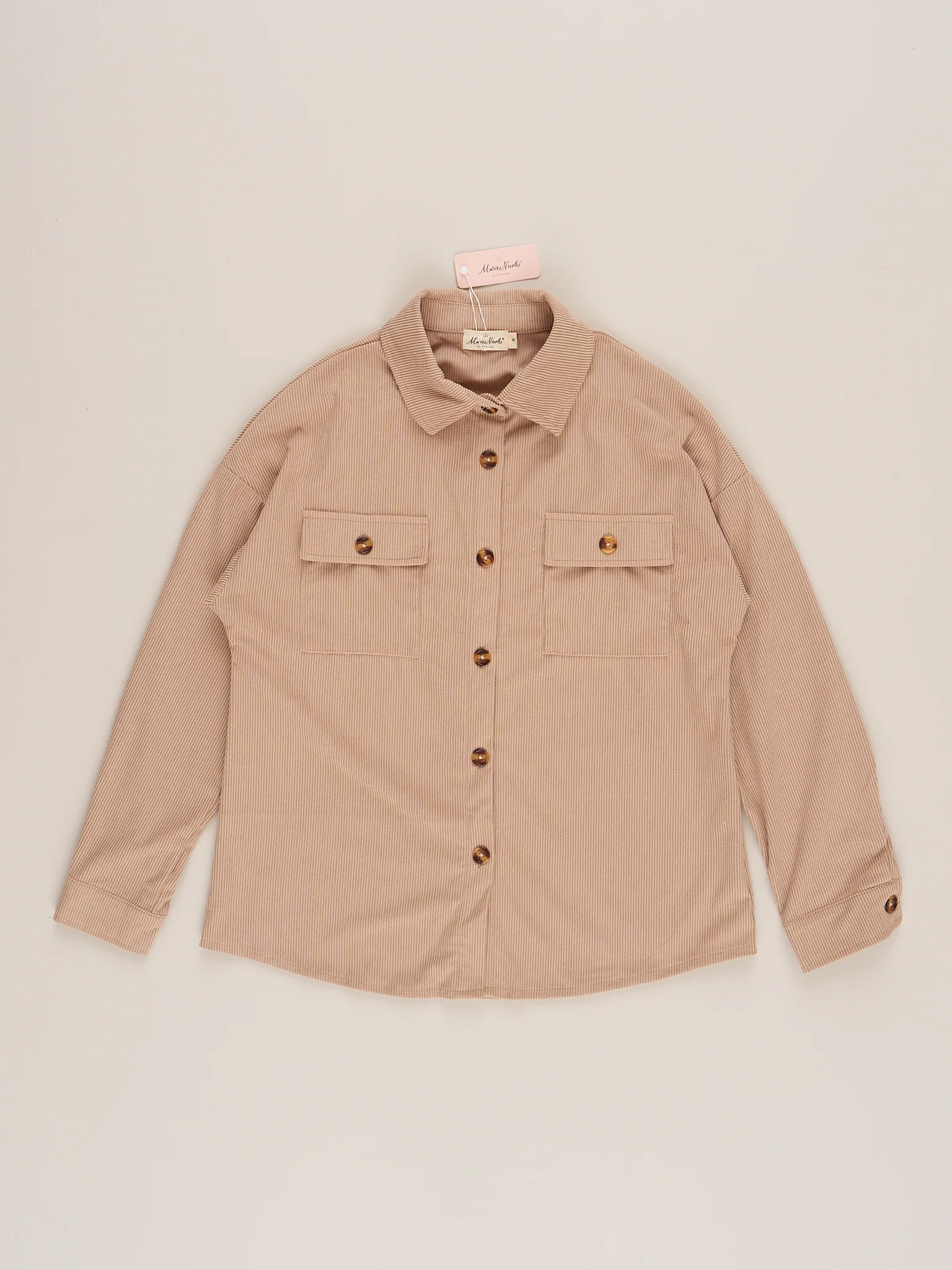 Mom & Me Corduroy Shacket - Chai - Image 3