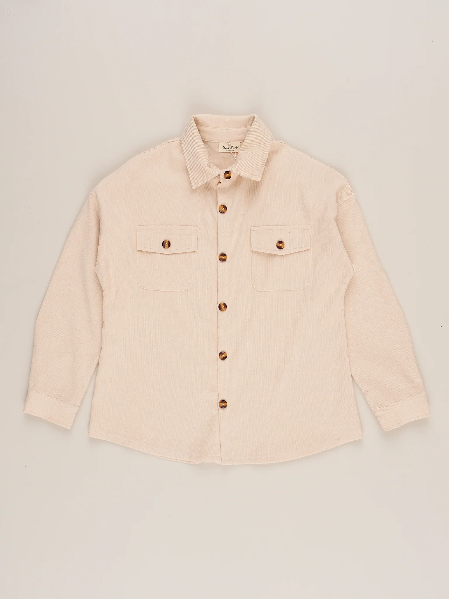 Mom & Me Corduroy Shacket - Cream - Image 4