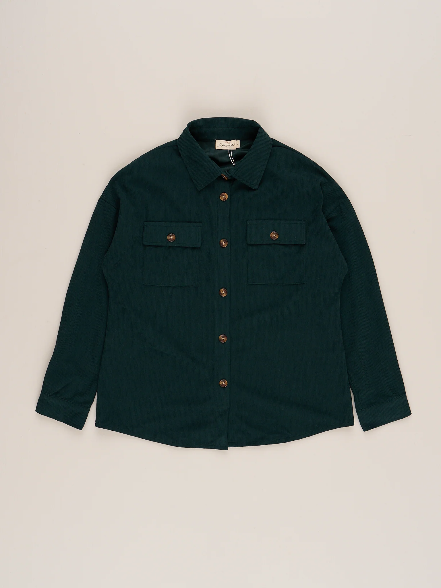 Mom & Me Corduroy Shacket - Dark Green - Image 3