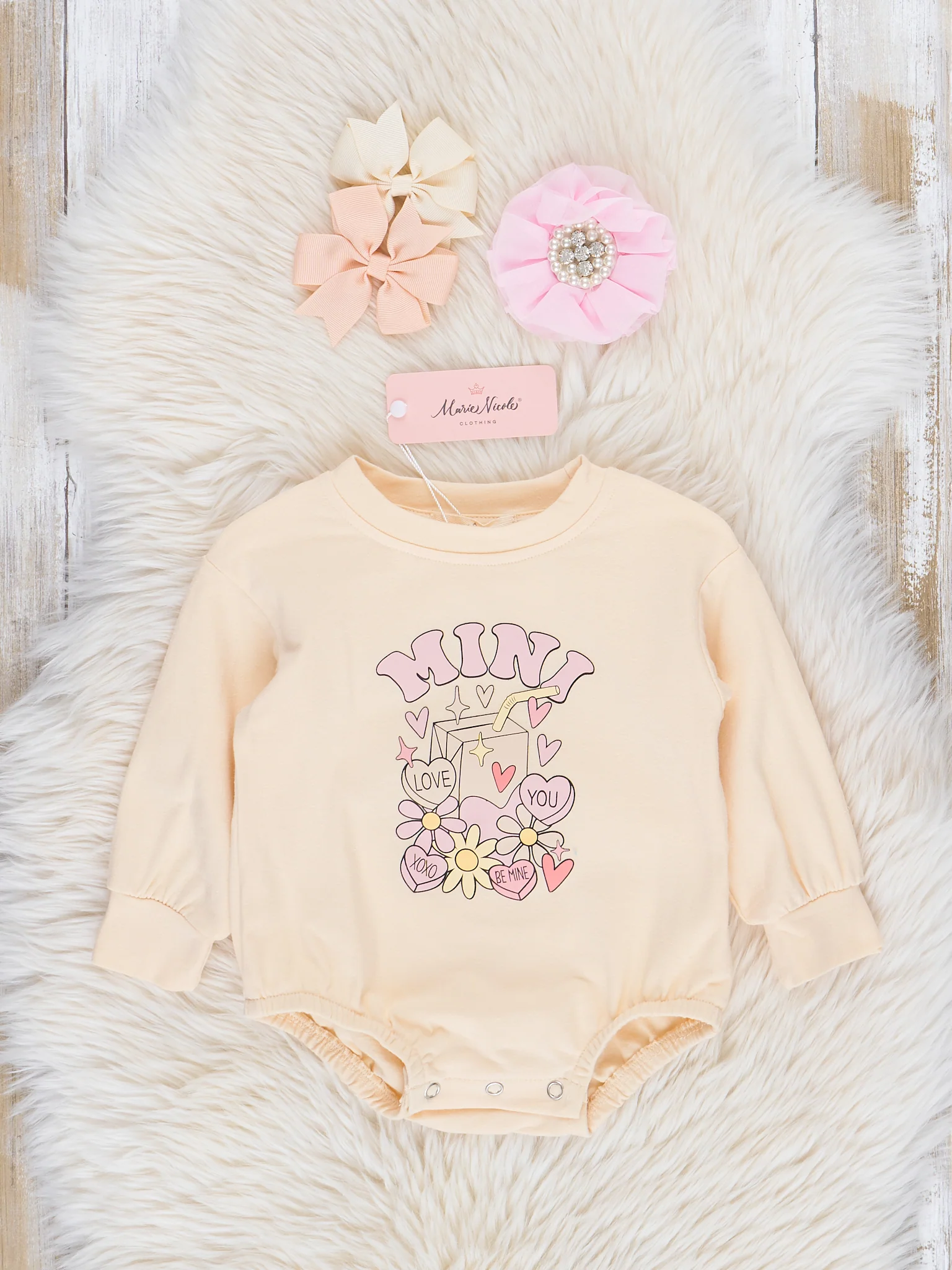 Mom & Me Cream Mama/Mini Valentine Garden Crew Neck - Image 2