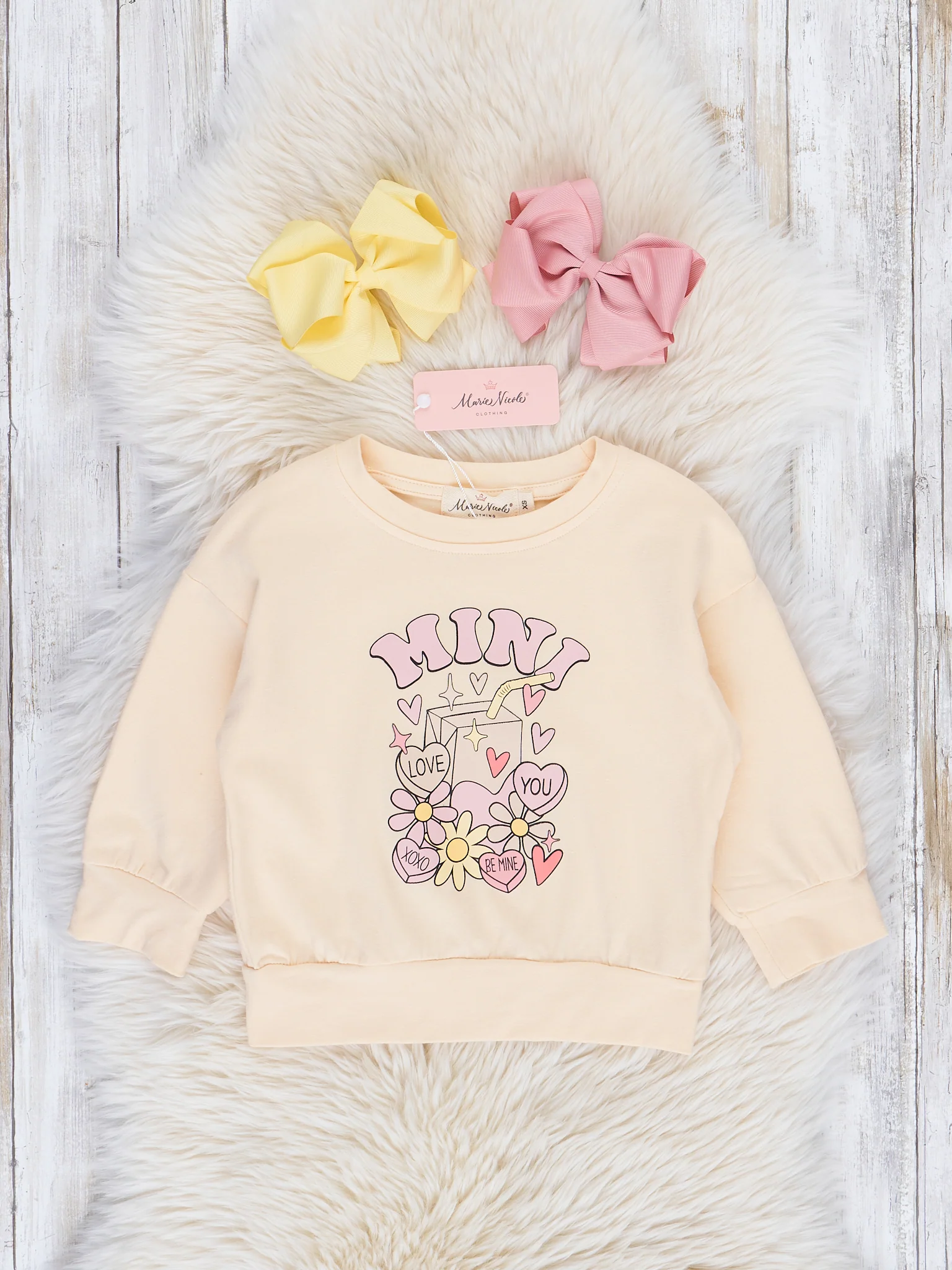 Mom & Me Cream Mama/Mini Valentine Garden Crew Neck - Image 3