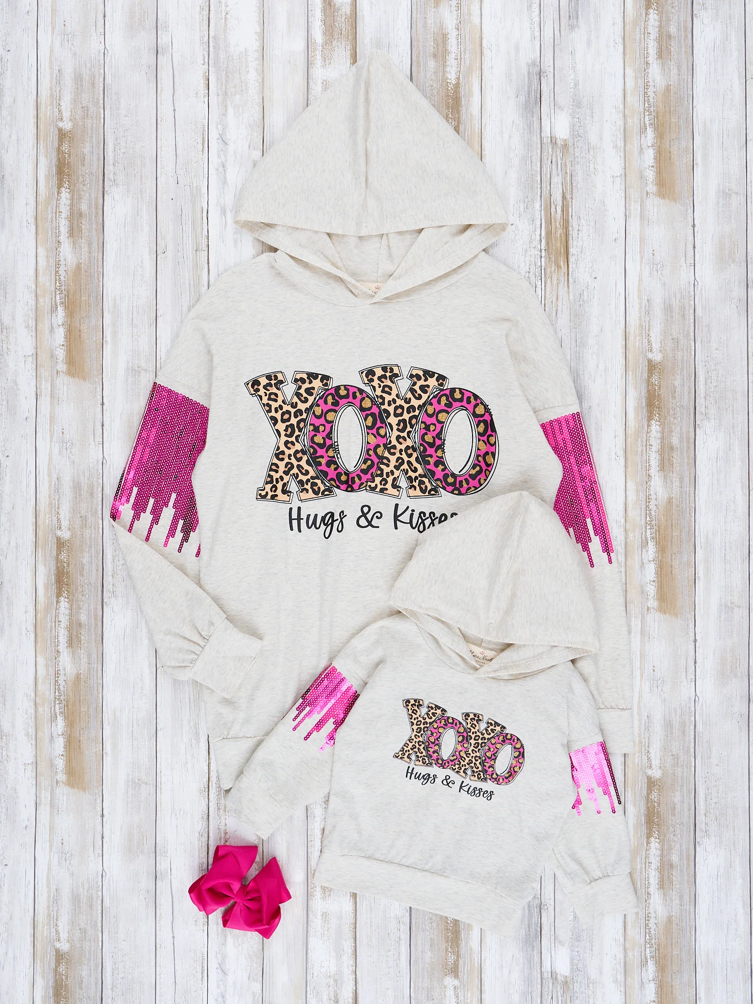 Mom & Me Cream XOXO Hoodie