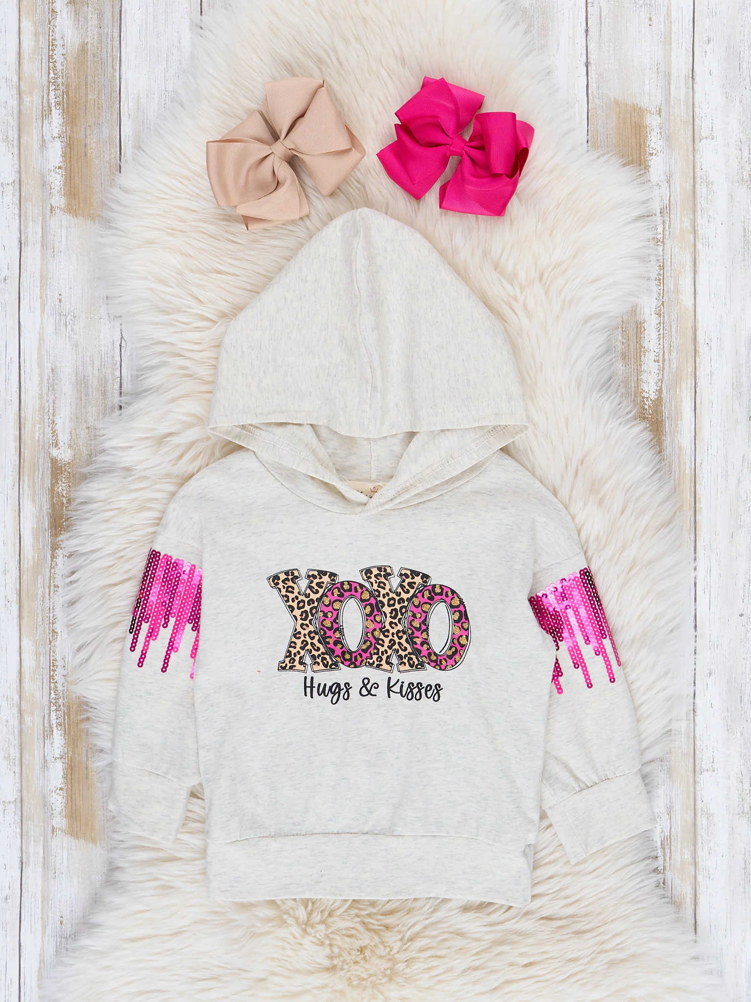 Mom & Me Cream XOXO Hoodie - Image 2