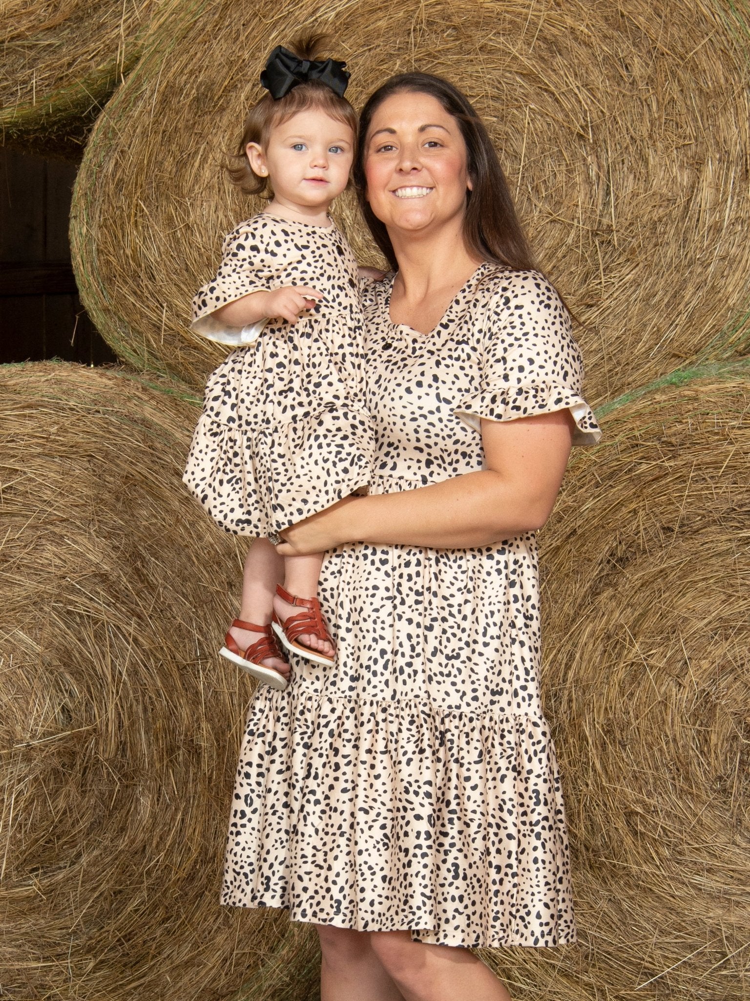 Mom & Me Dalmatian Print Tiered Ruffle Dress - Image 3
