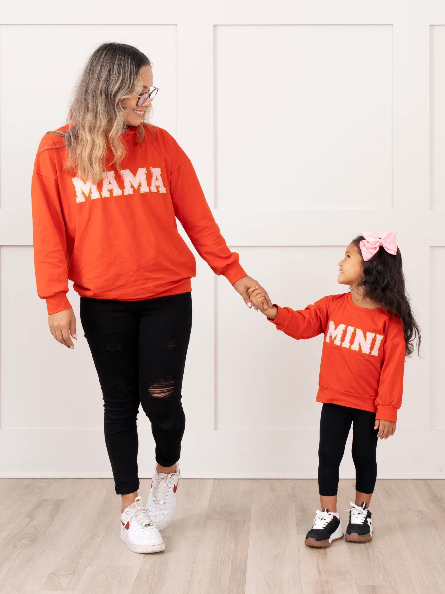 Mom & Me Dark Orange "Mama/Mini" Crew Neck - Image 5