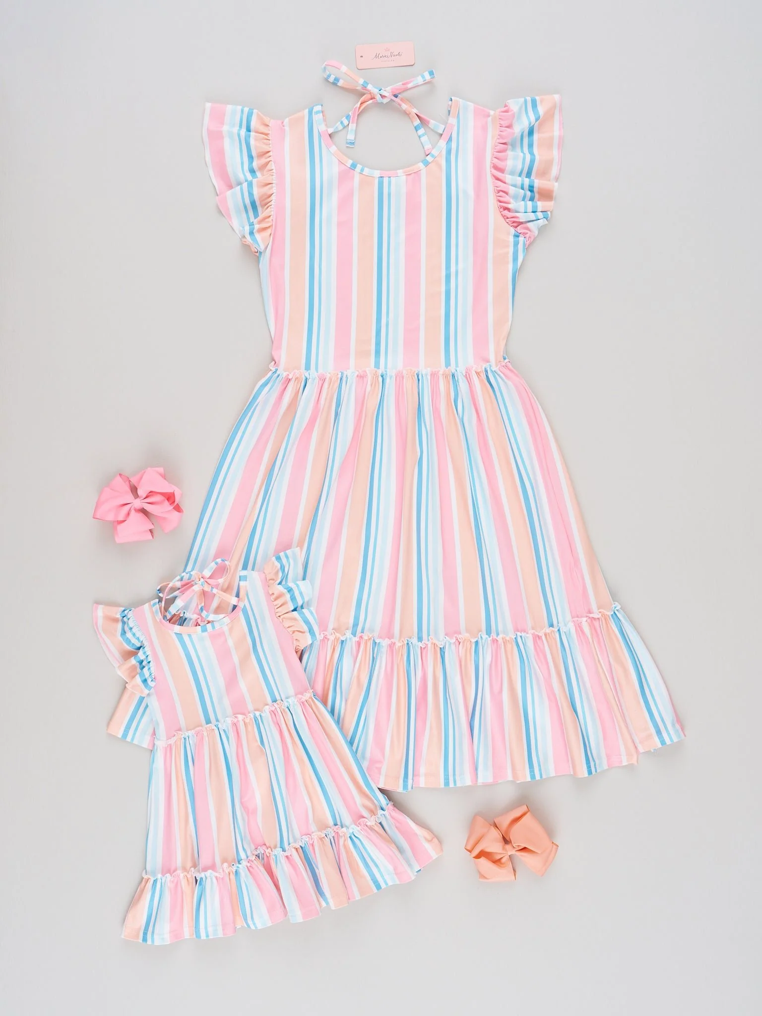 Day Bloom Tiered Stripe Ruffle Dress - Image 3