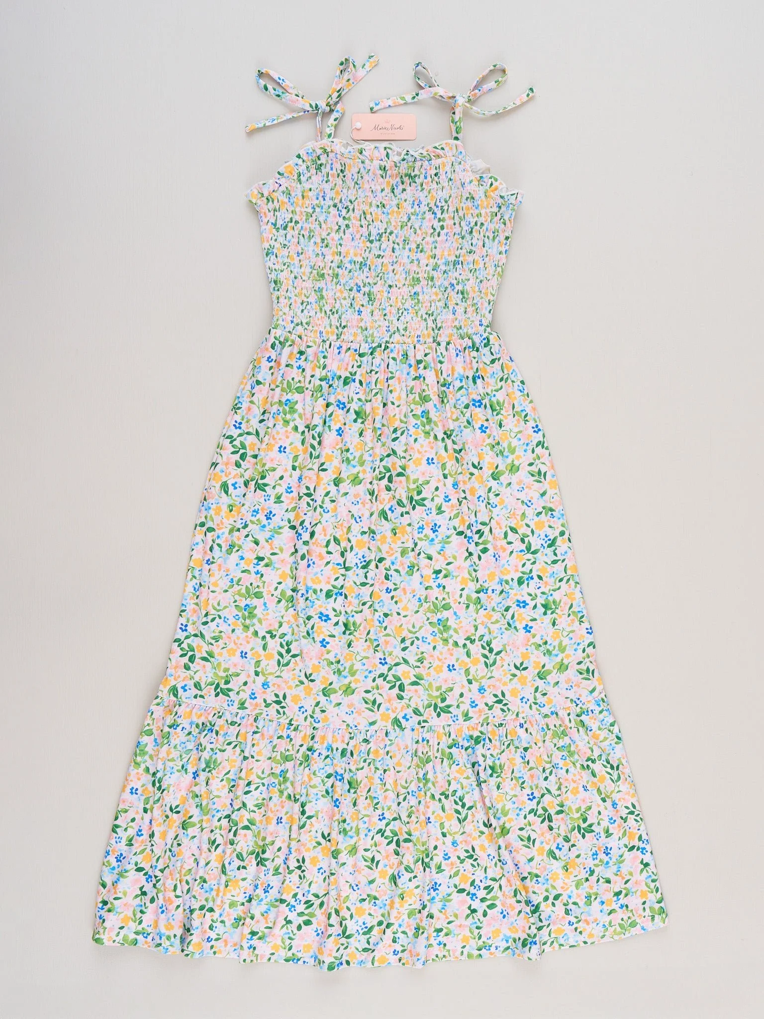 Mom & Me Flowerfield Twirl Smocked Ruffle Dress - Image 3