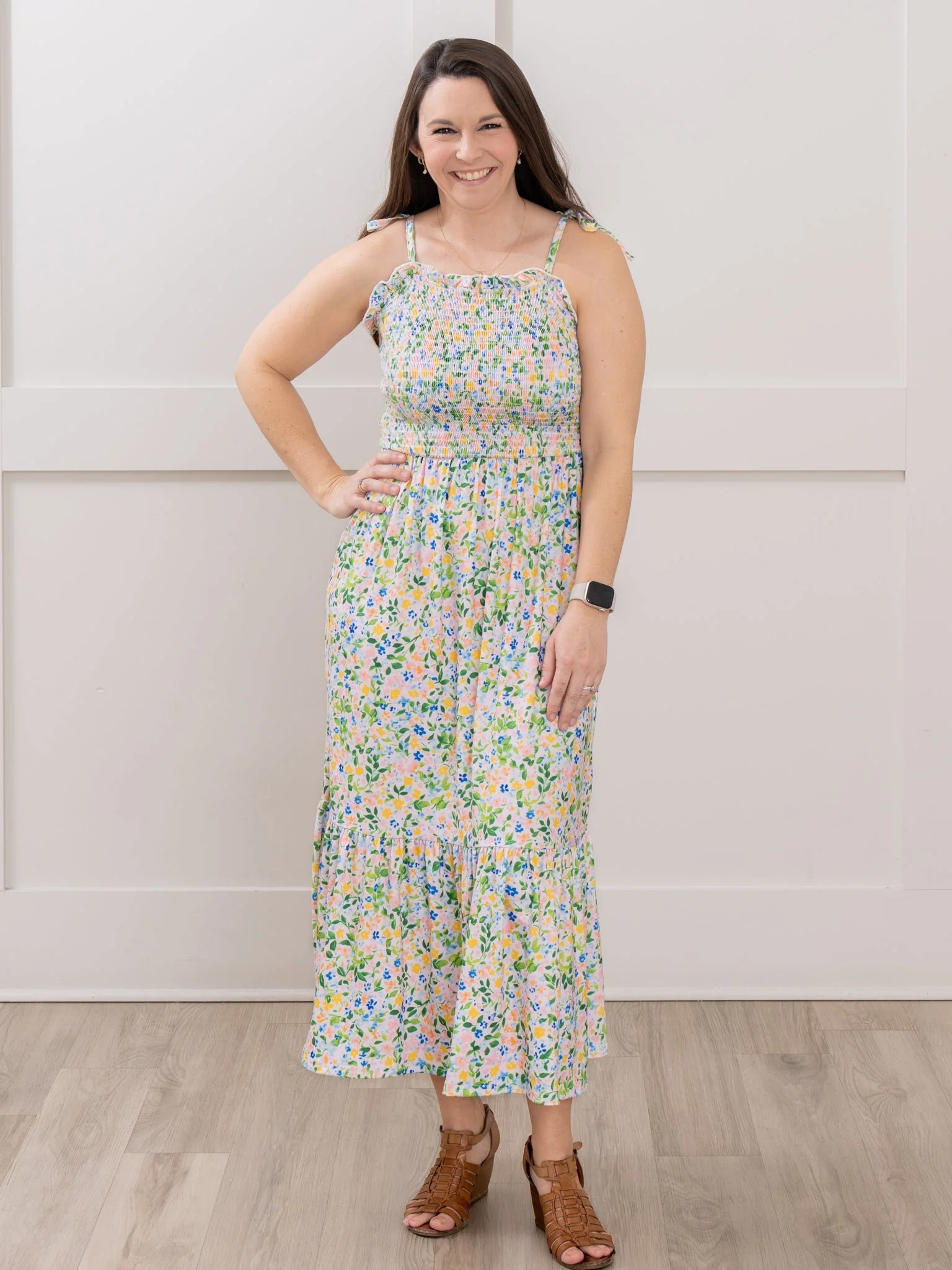 Mom & Me Flowerfield Twirl Smocked Ruffle Dress - Image 6
