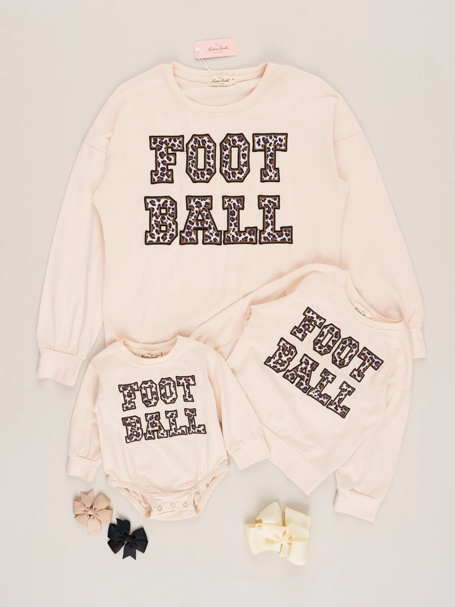 Mom & Me "Football" Puff Letters Shirt