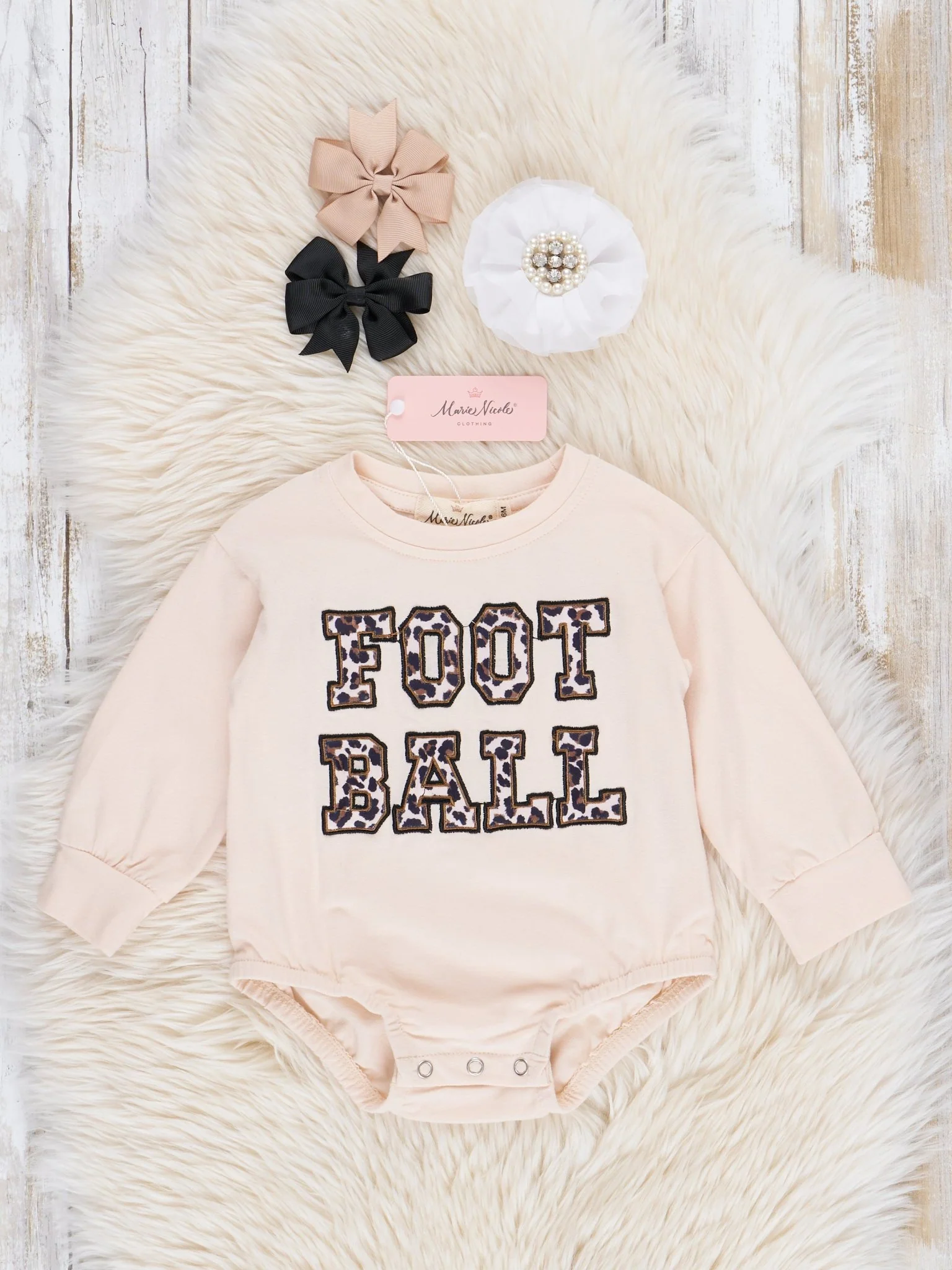 Mom & Me "Football" Puff Letters Shirt - Image 2