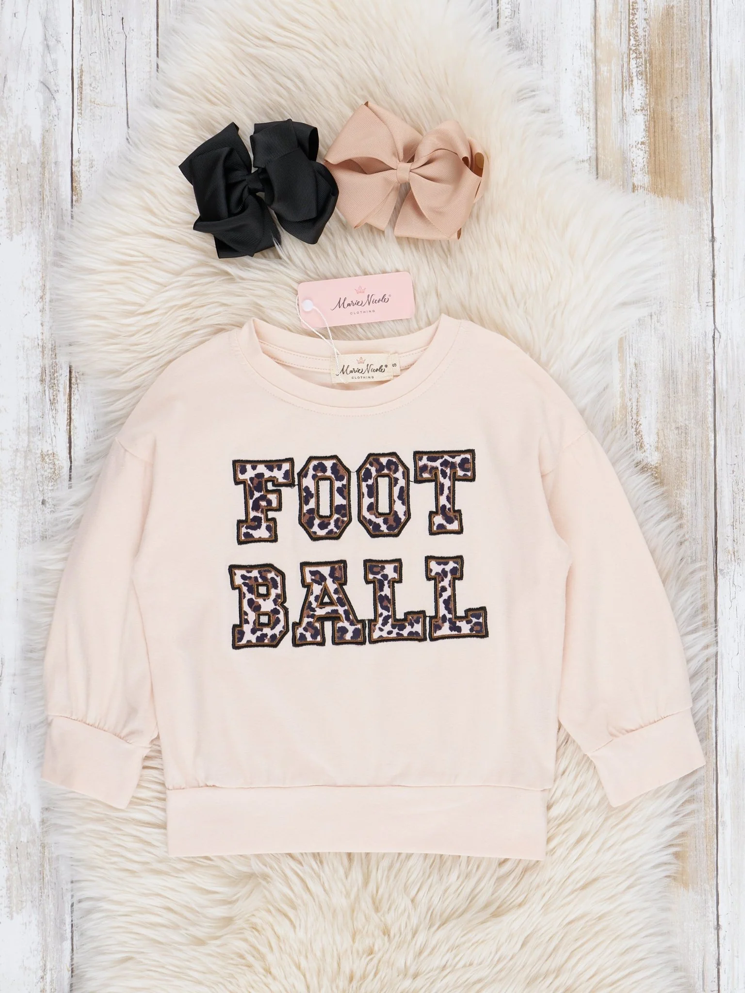 Mom & Me "Football" Puff Letters Shirt - Image 3