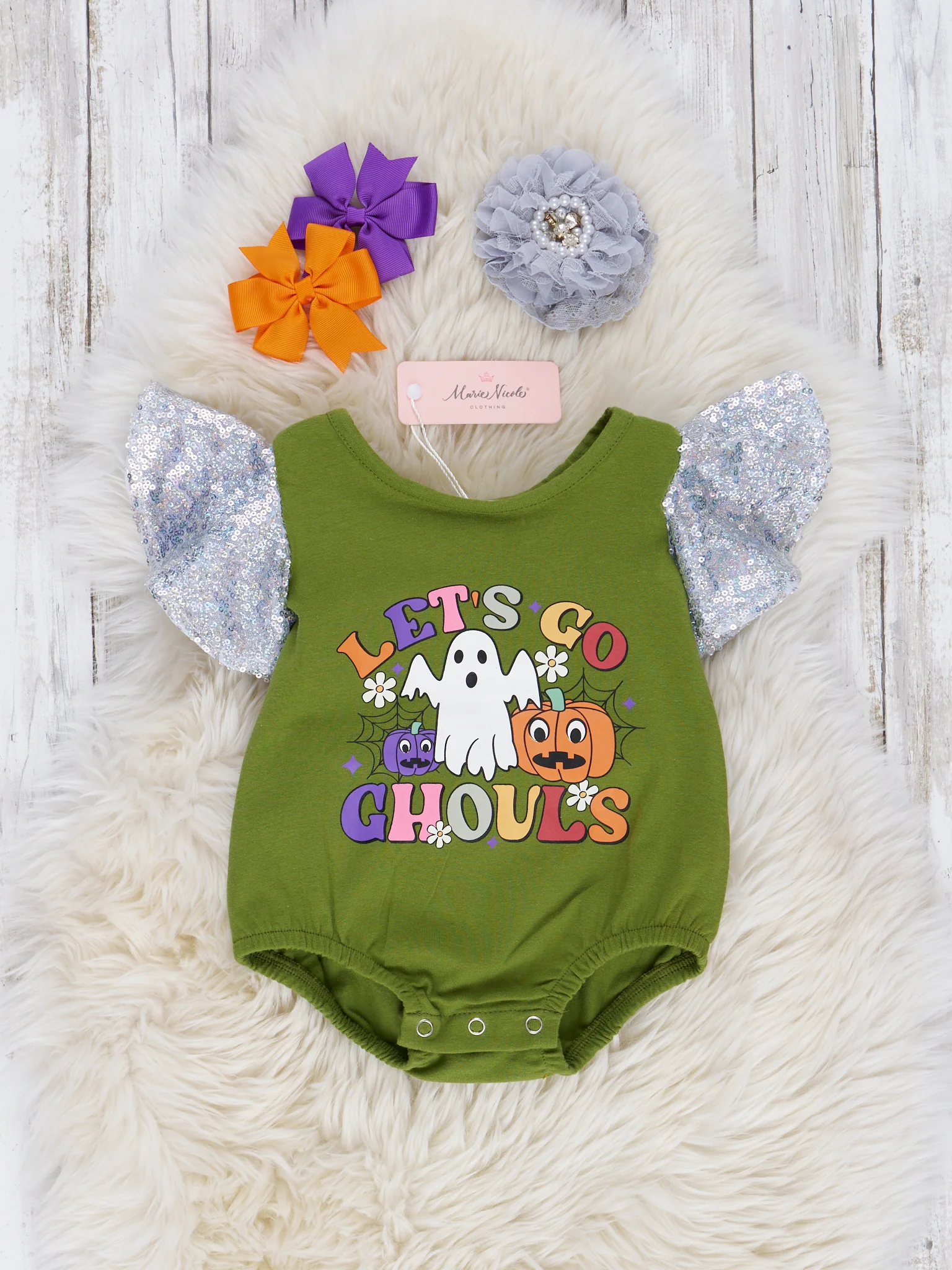 Mom & Me Ghoulish Green Top & Romper - Image 2