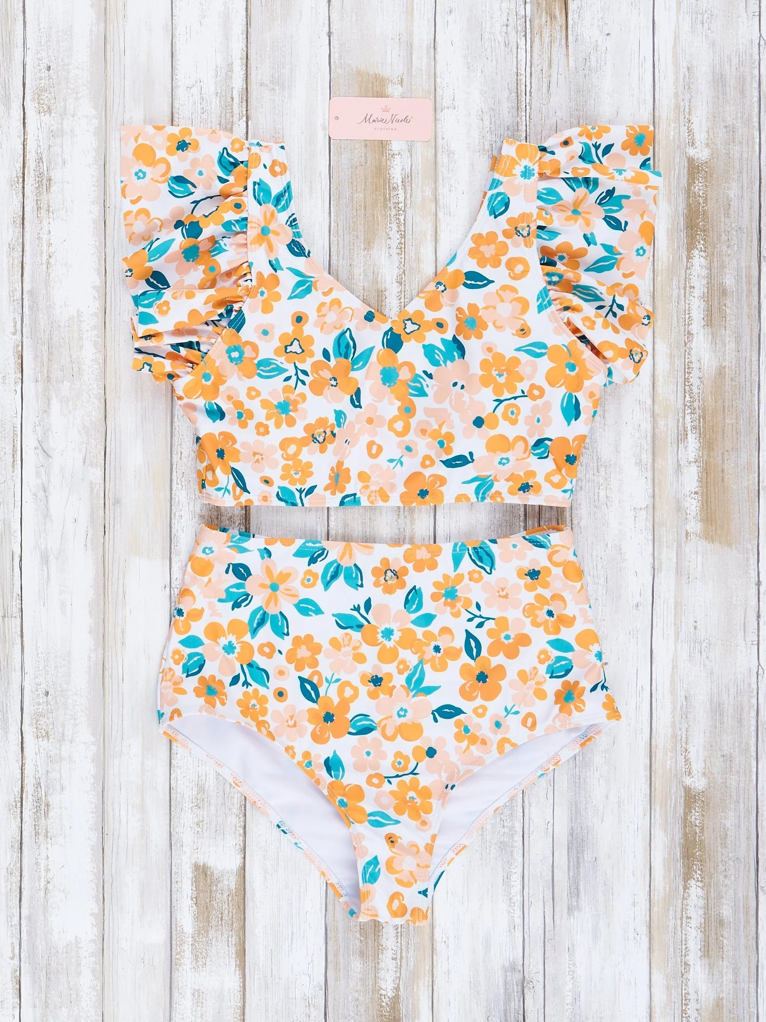 Mom & Me Golden Garden Ruffle Swimsuit - Image 3