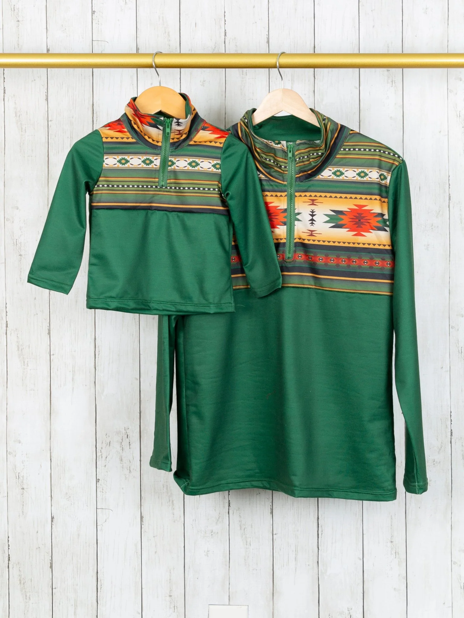 Mom & Me Green Western Long Sleeve - Image 5