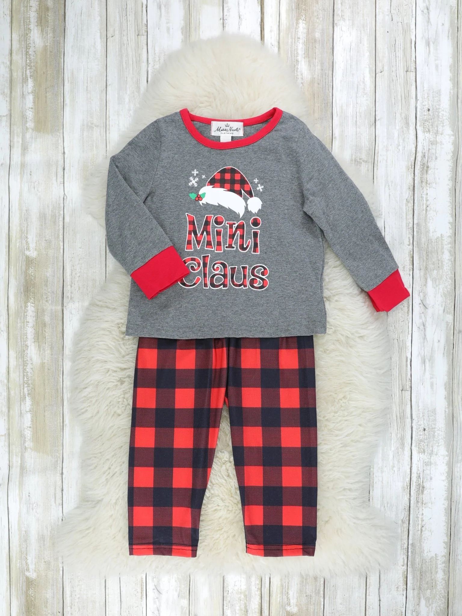 Mom & Me Grey Plaid Pajamas - Image 3
