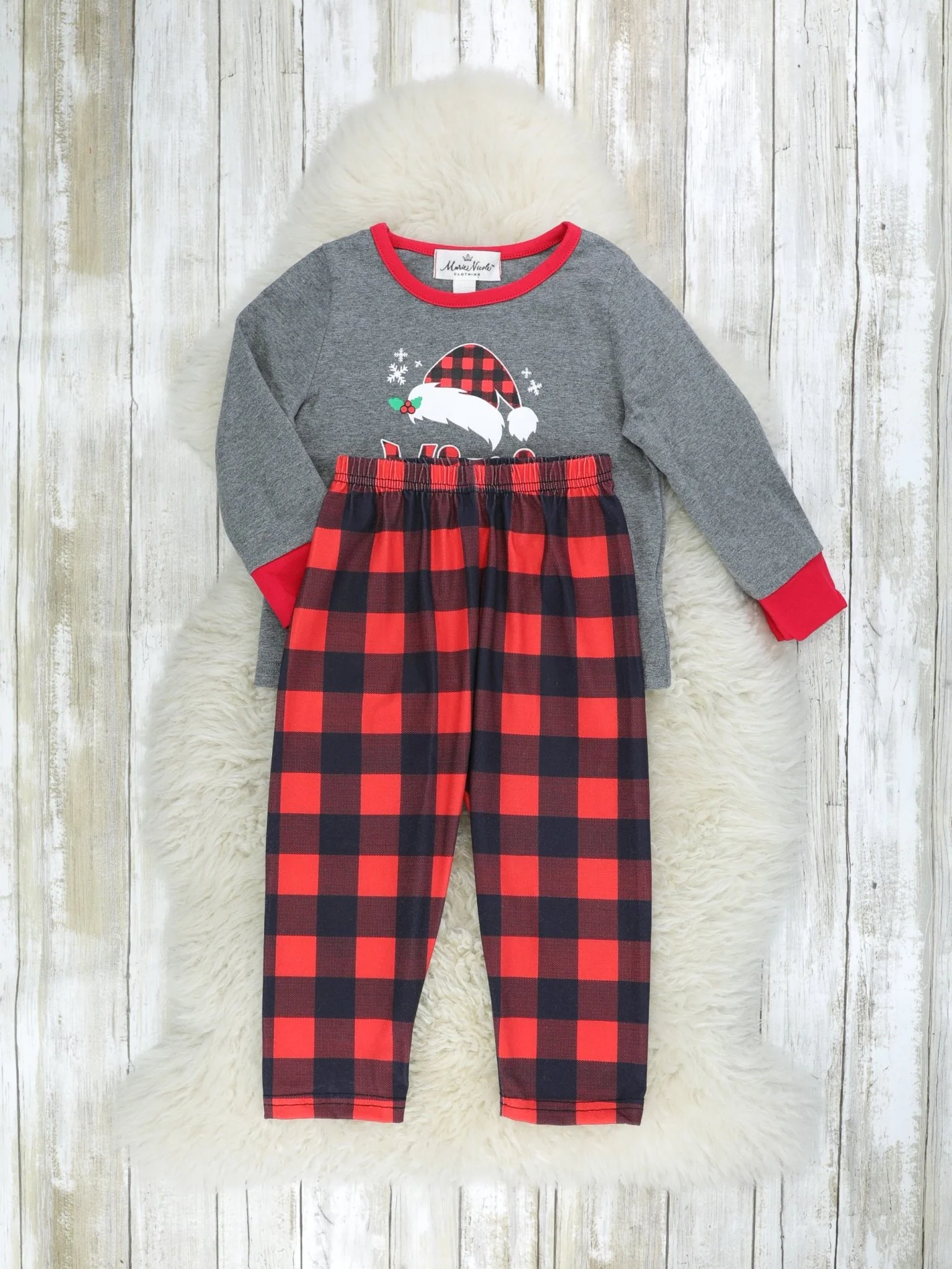 Mom & Me Grey Plaid Pajamas - Image 4