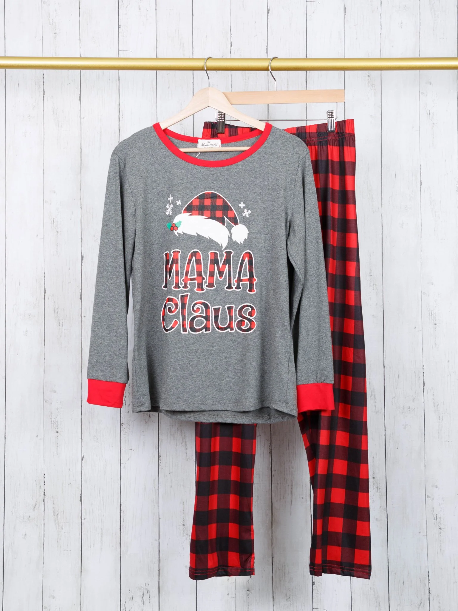 Mom & Me Grey Plaid Pajamas - Image 5
