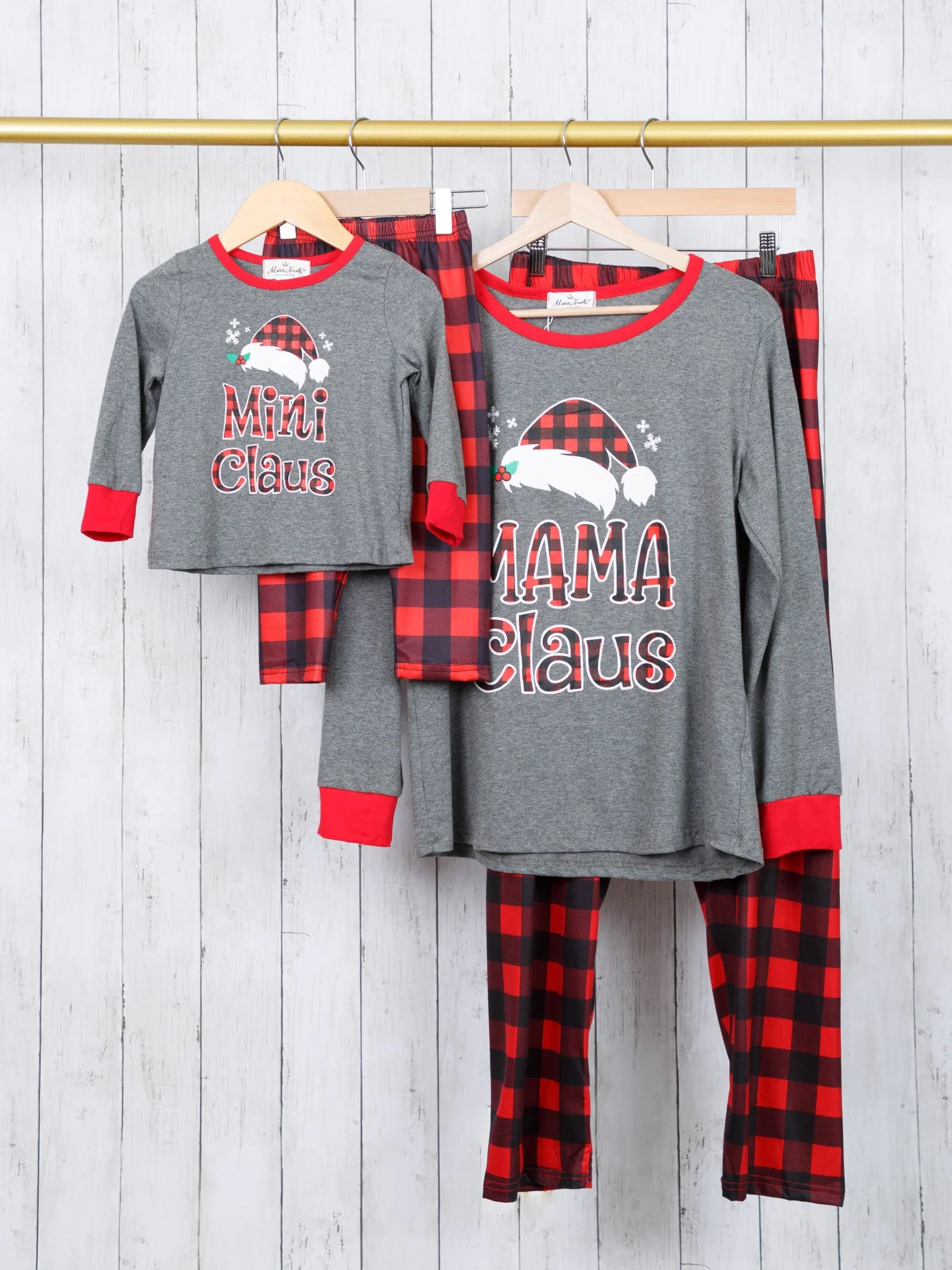 Mom & Me Grey Plaid Pajamas - Image 6