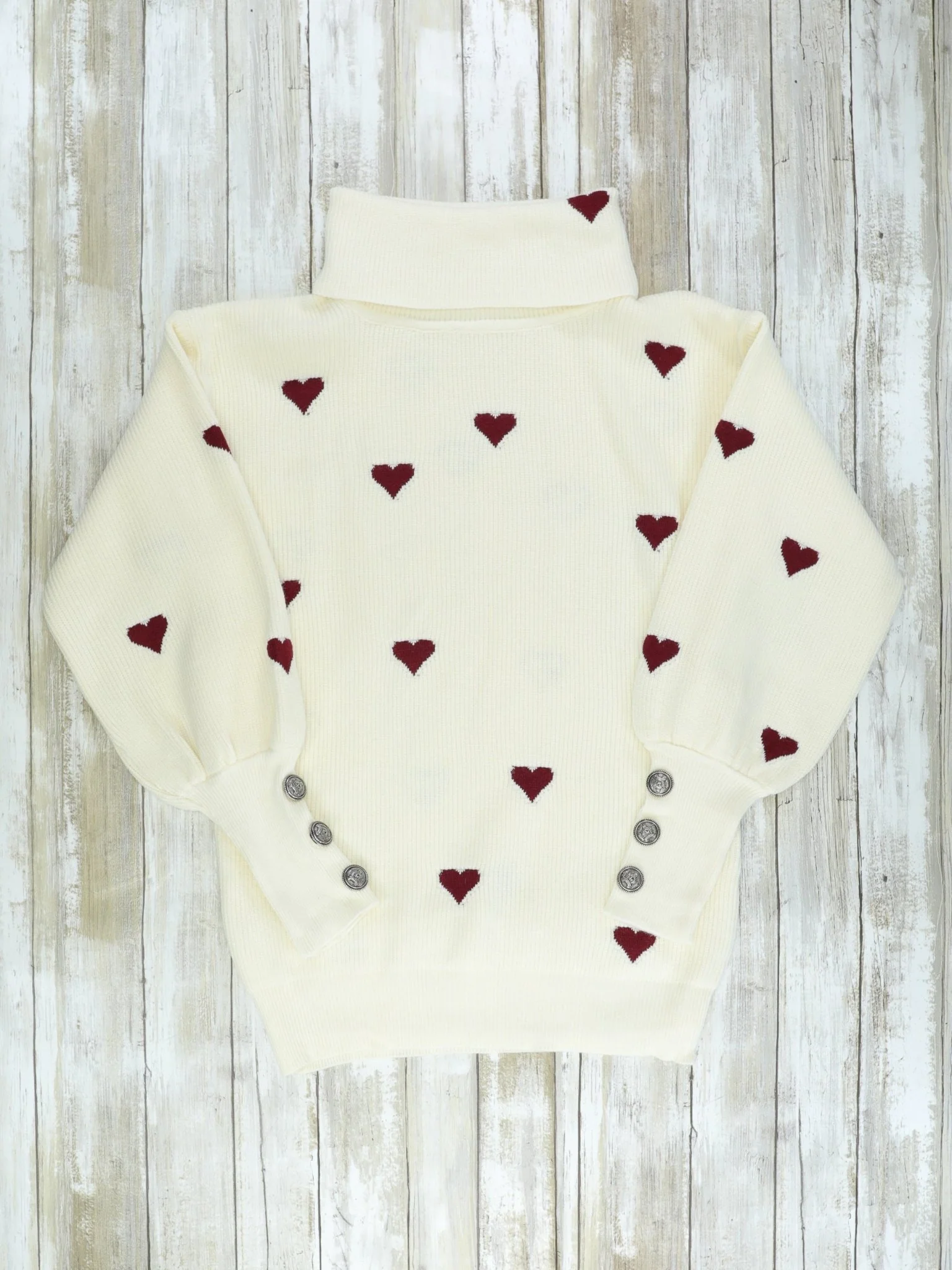 Mom & Me Hearts Turtleneck Sweater - Image 3