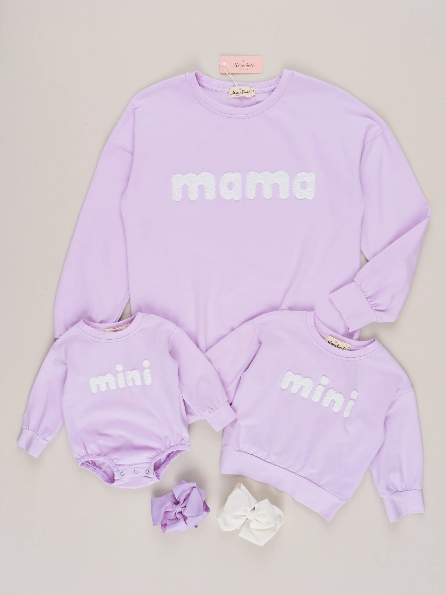 Mom & Me Lavender "Mama/Mini" Crew Neck Shirt