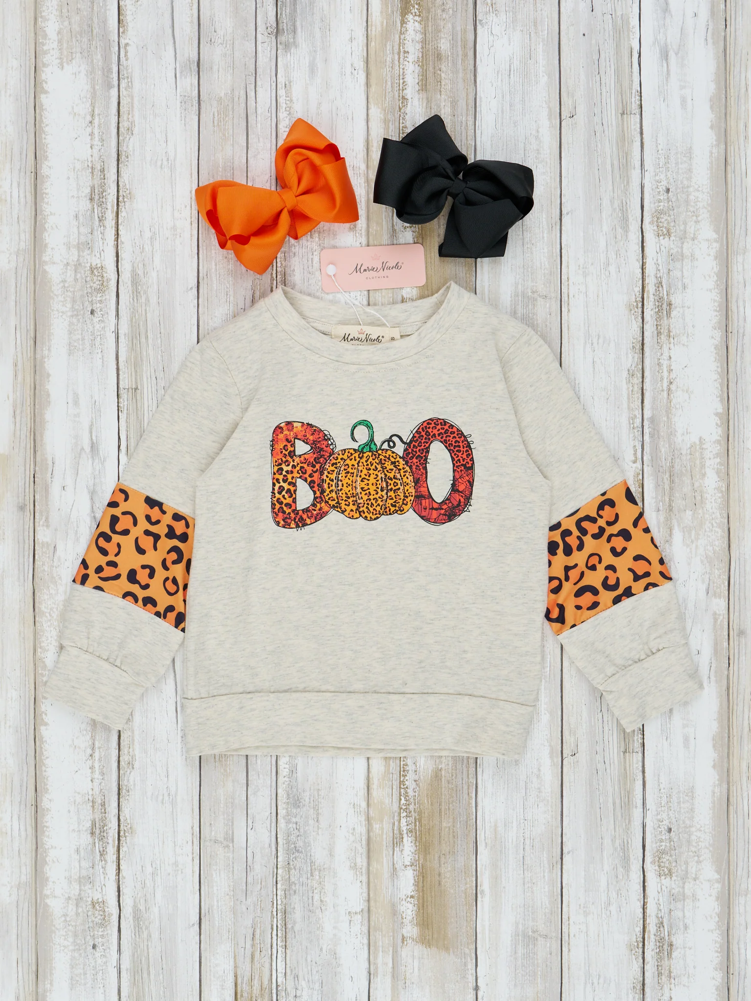 Mom & Me Leopard "Boo" Crewneck - Image 2