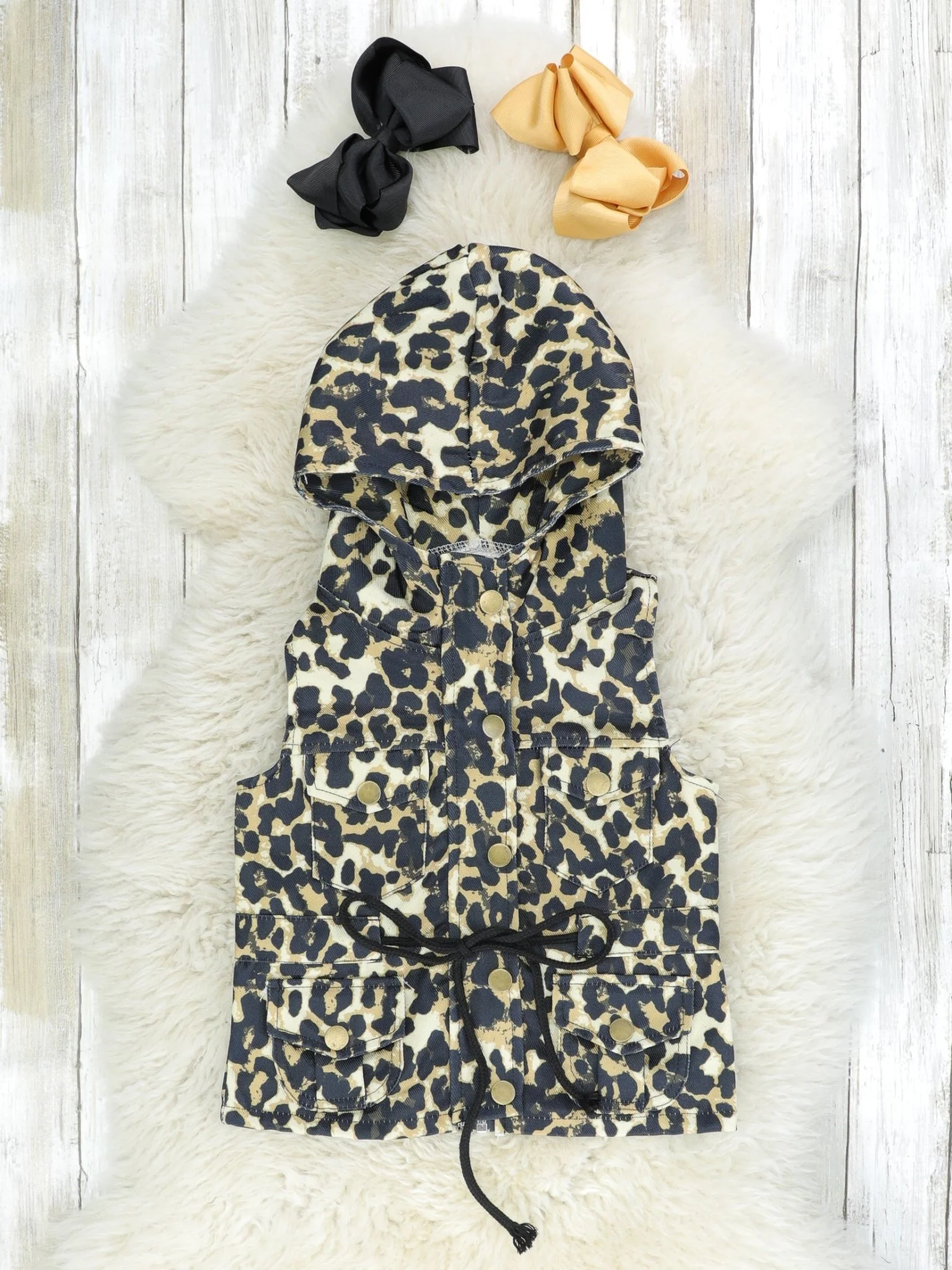 Mom & Me Leopard Hooded Vest - Image 4