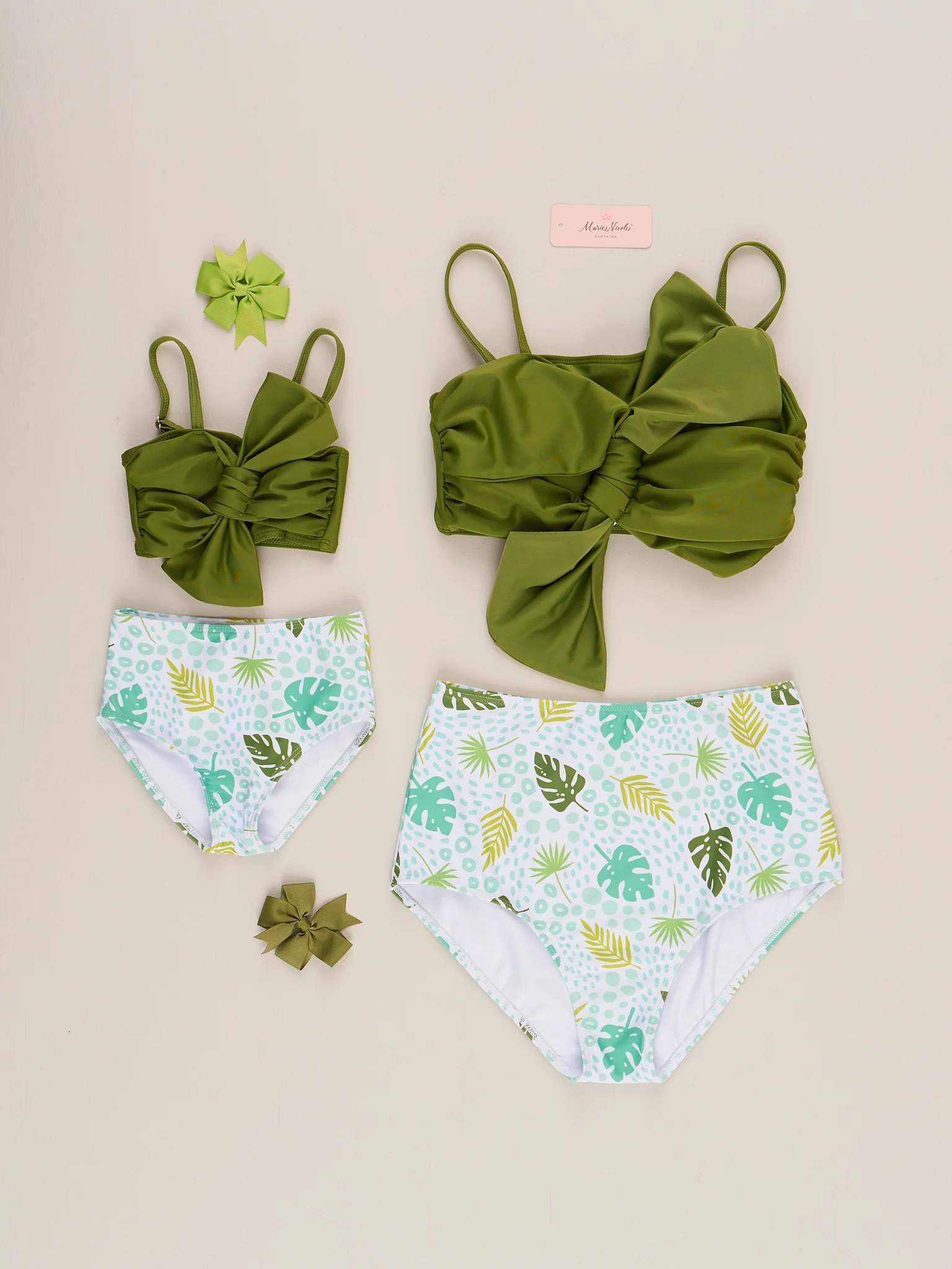 Mom & Me Leopard Leaves Swimsuit