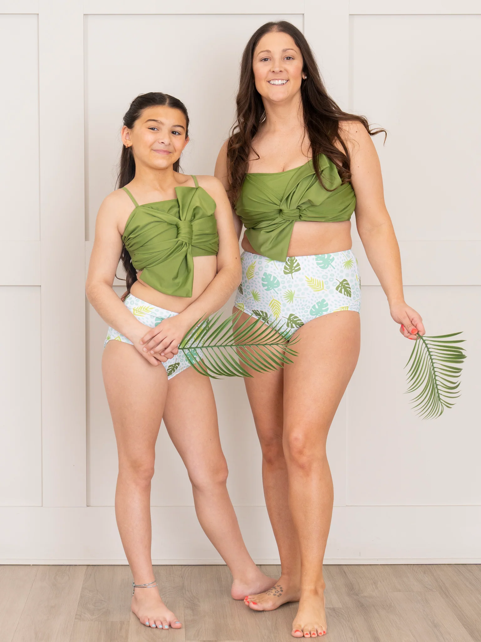 Mom & Me Leopard Leaves Swimsuit - Image 2