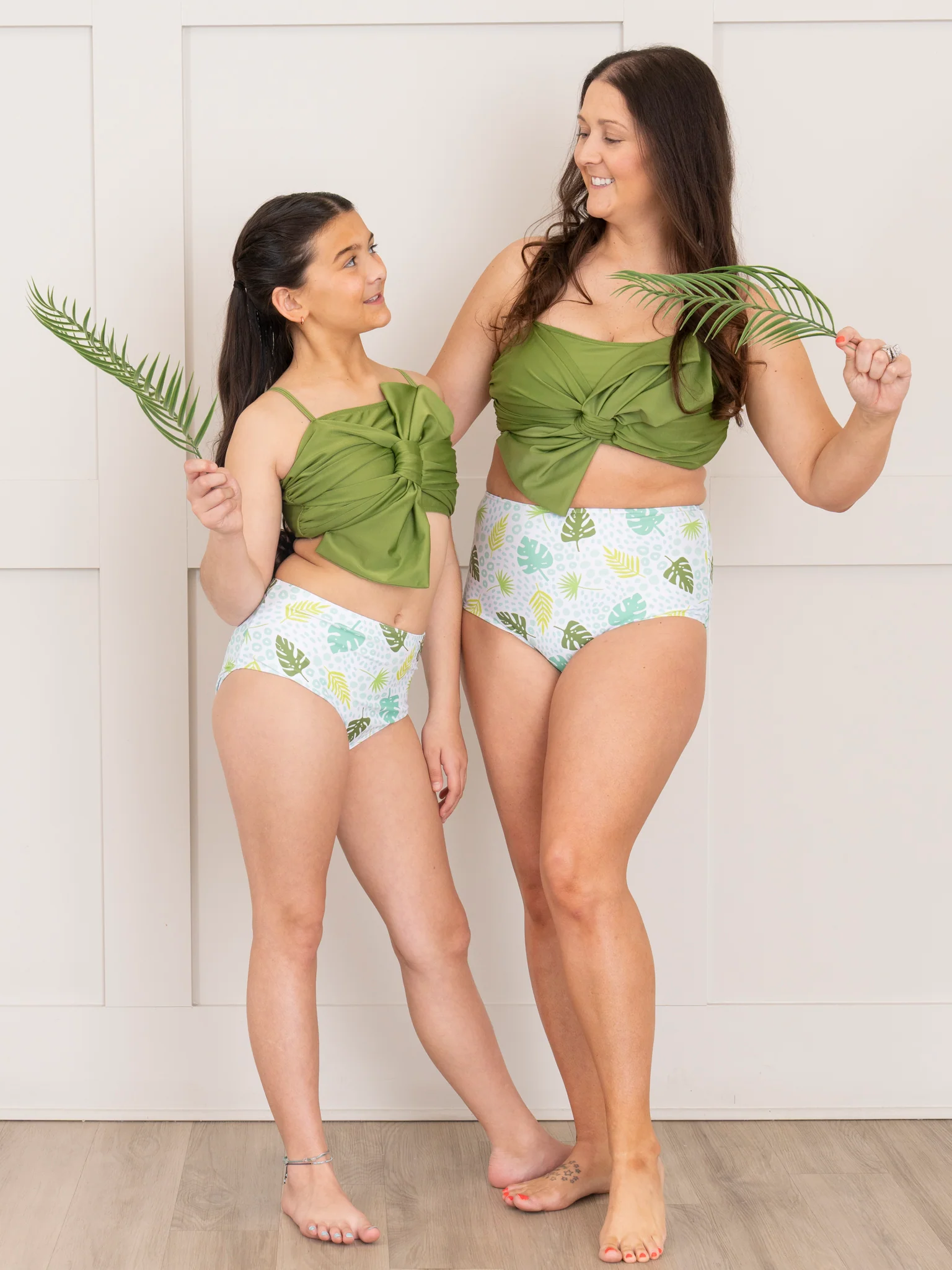 Mom & Me Leopard Leaves Swimsuit - Image 4