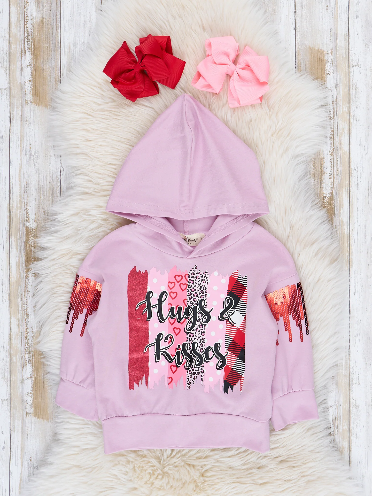 Mom & Me Lilac Hugs & Kisses Hoodie - Image 2