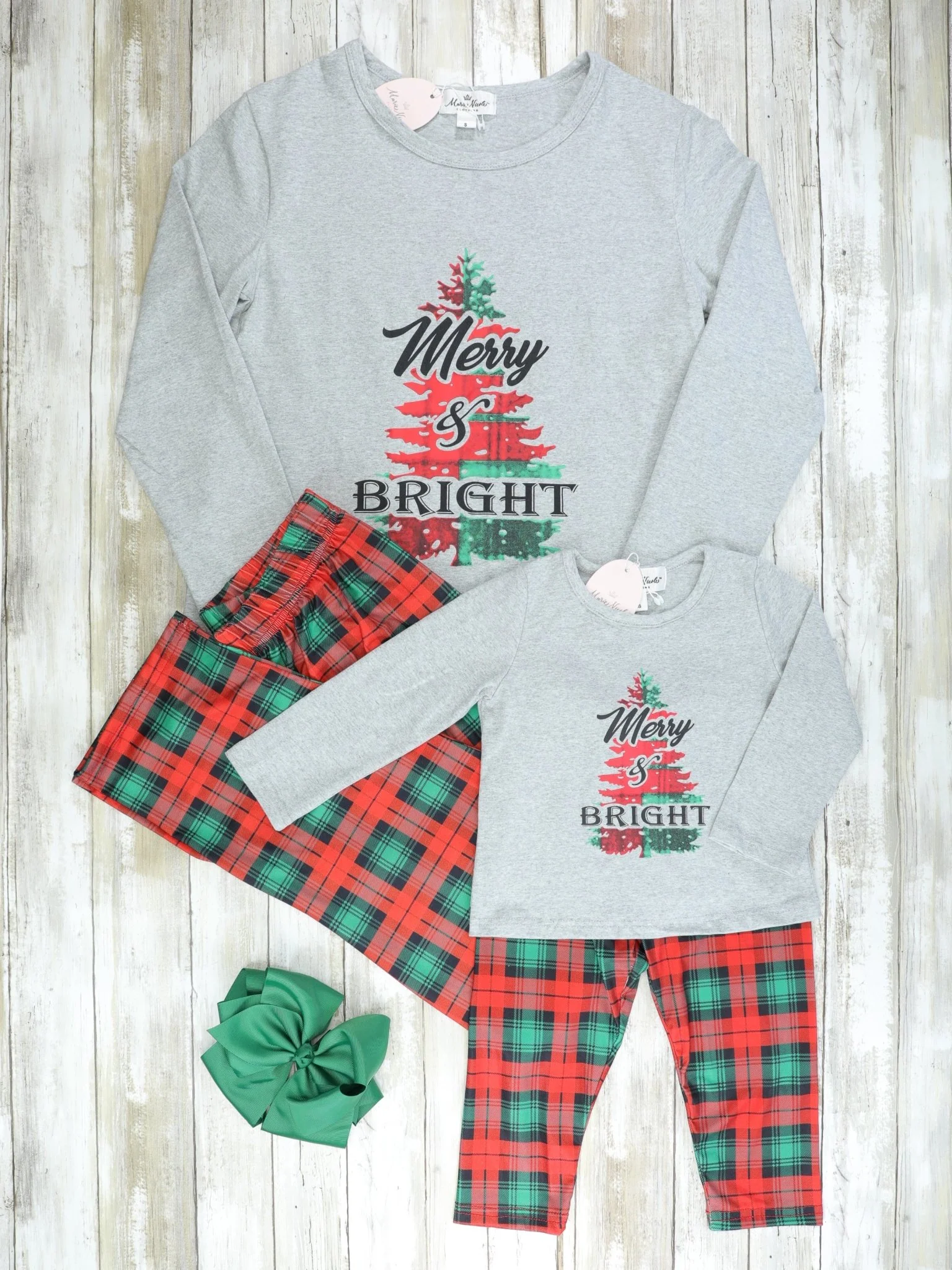 Mom & Me Merry & Bright Plaid Pajamas - Image 3