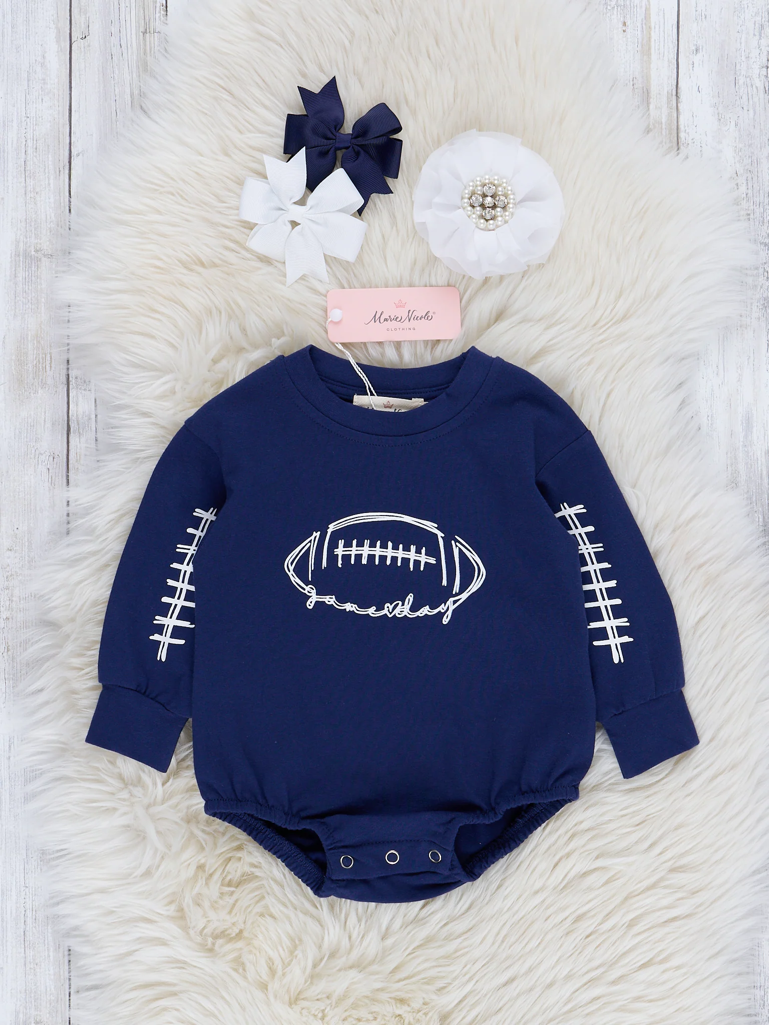 Mom & Me Navy Blue "Game Day" Crew Neck - Image 2