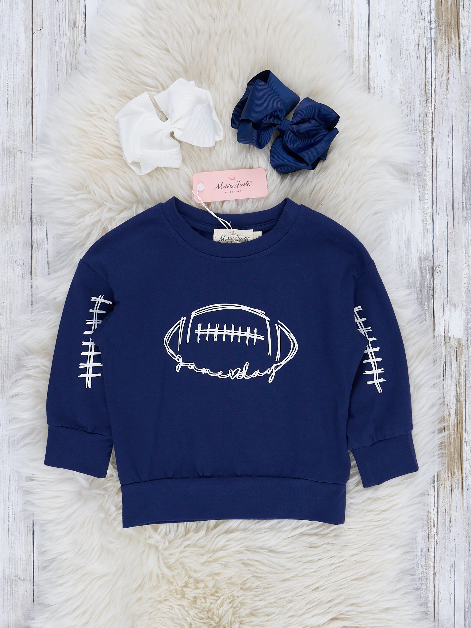 Mom & Me Navy Blue "Game Day" Crew Neck - Image 3