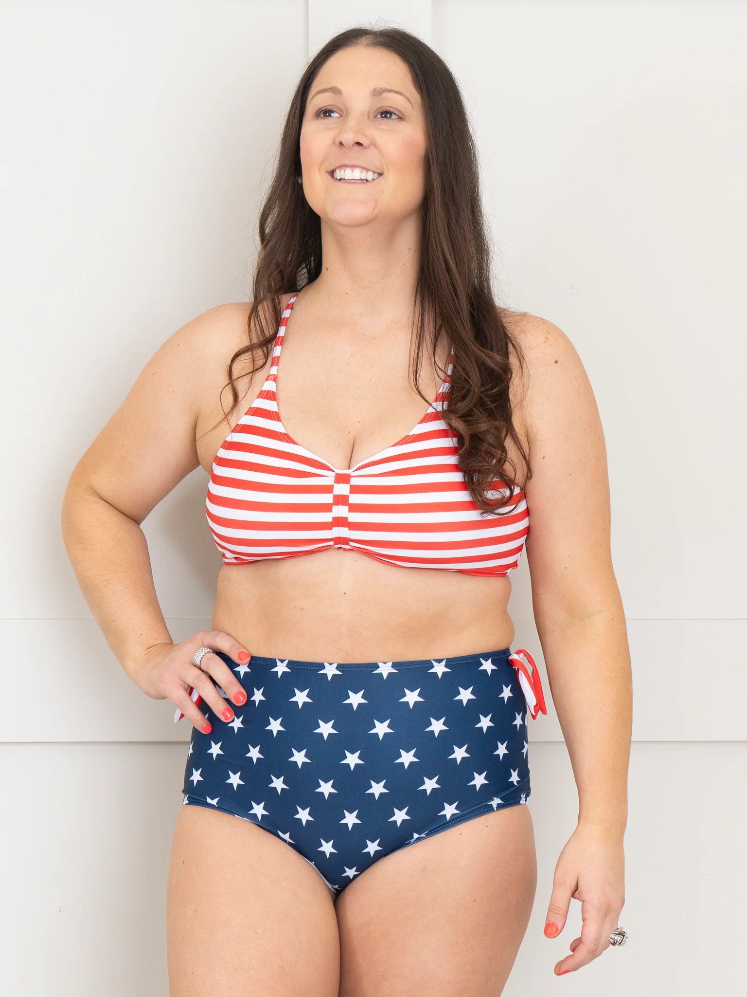 Mom & Me Patriotic Halter Swimsuit - Image 4