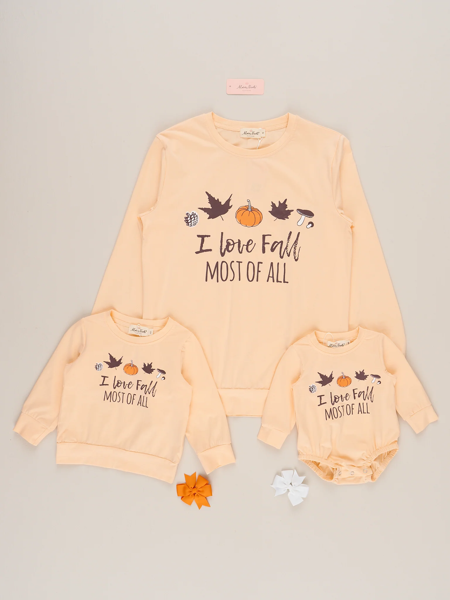 Mom & Me Peach Fall Love Shirt