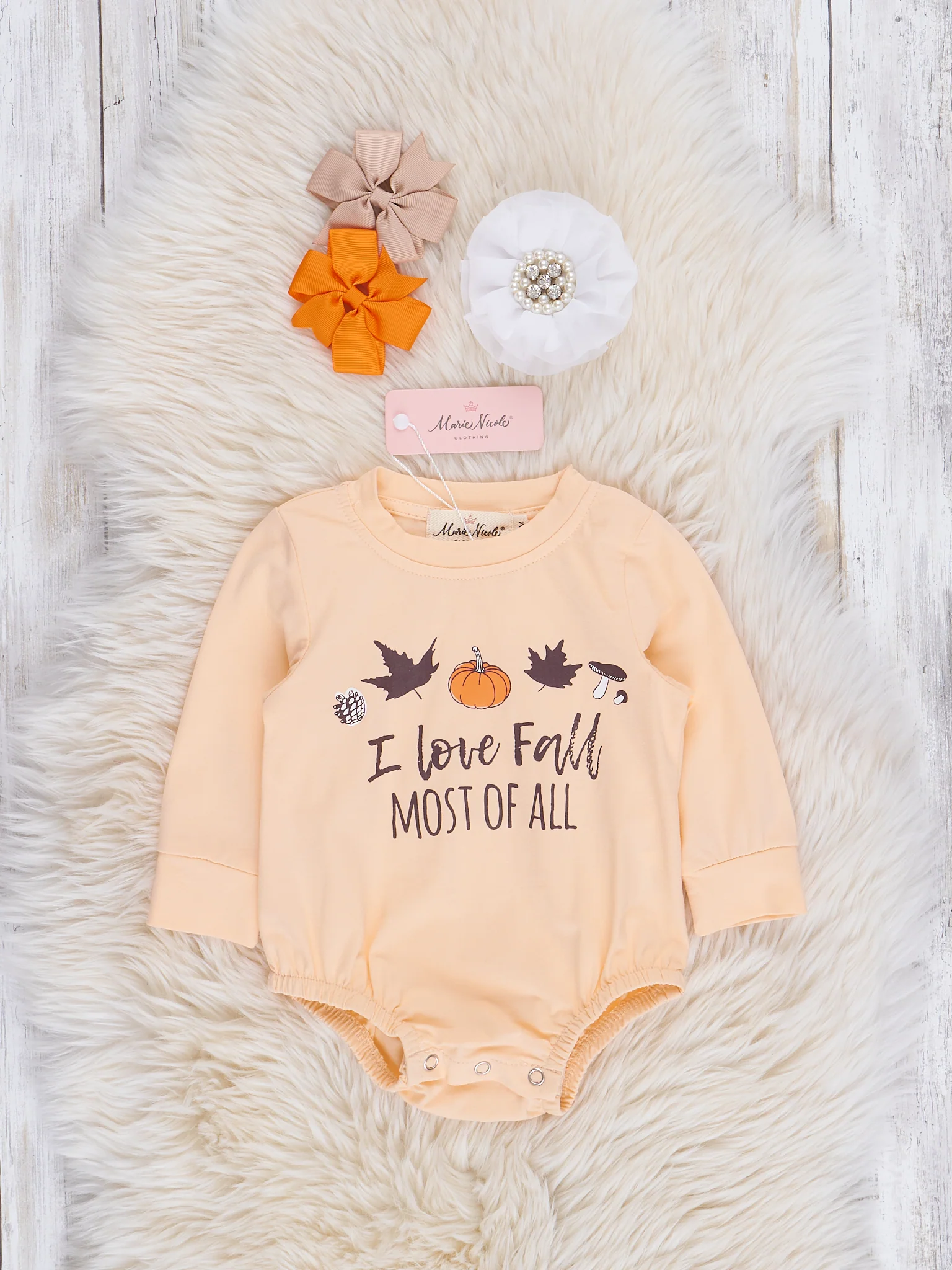 Mom & Me Peach Fall Love Shirt - Image 2